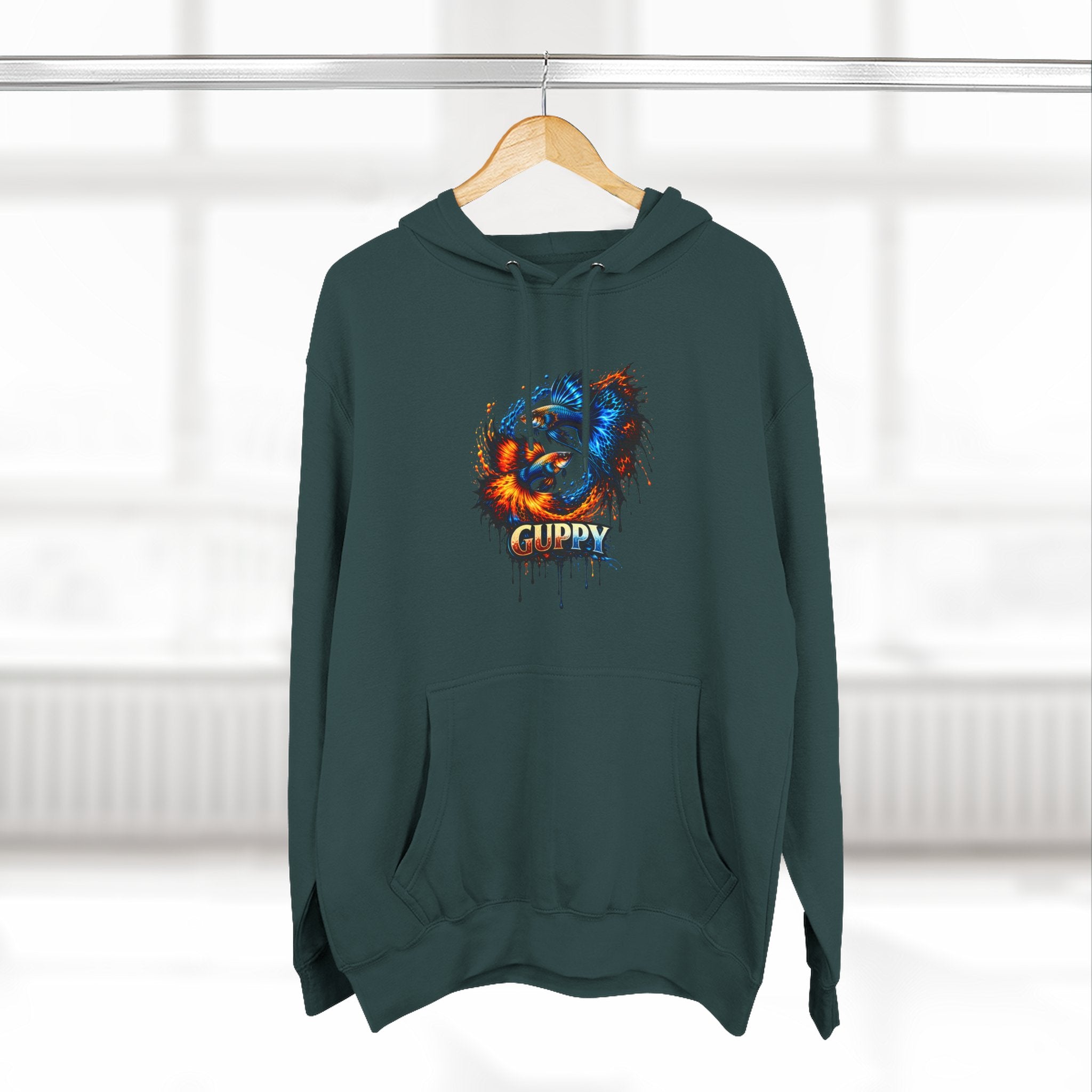 Fire & Ice Guppy – Premium Three-Panel Fleece Hoodie