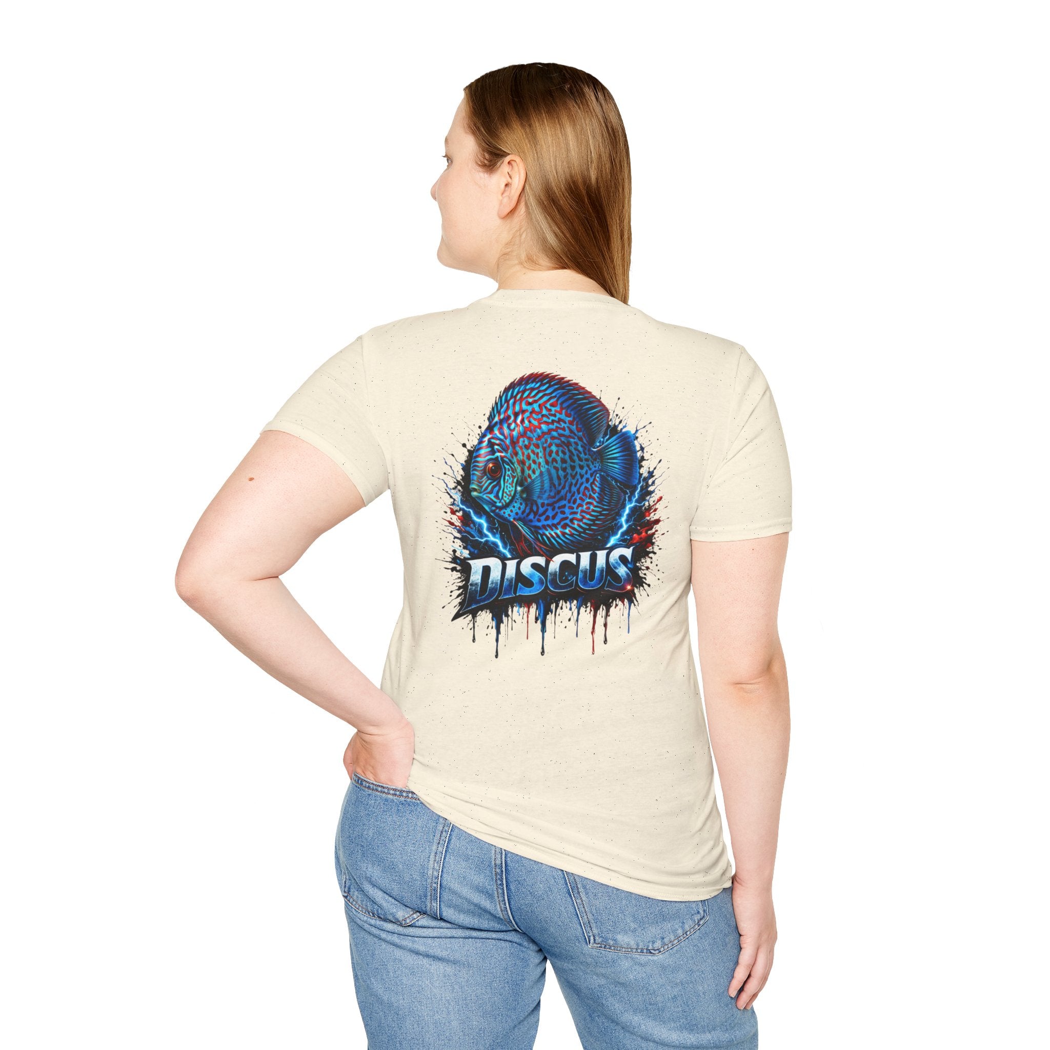 Electric Discus Fish T-Shirt - King of the Aquarium Lightning Art