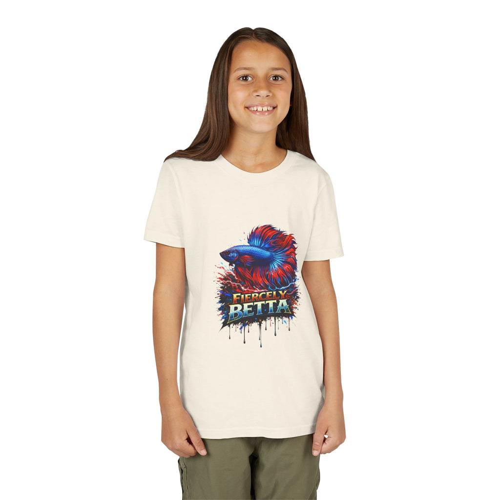 Fiercely Betta Youth Tee - Colorful Betta Fish Graphic Shirt