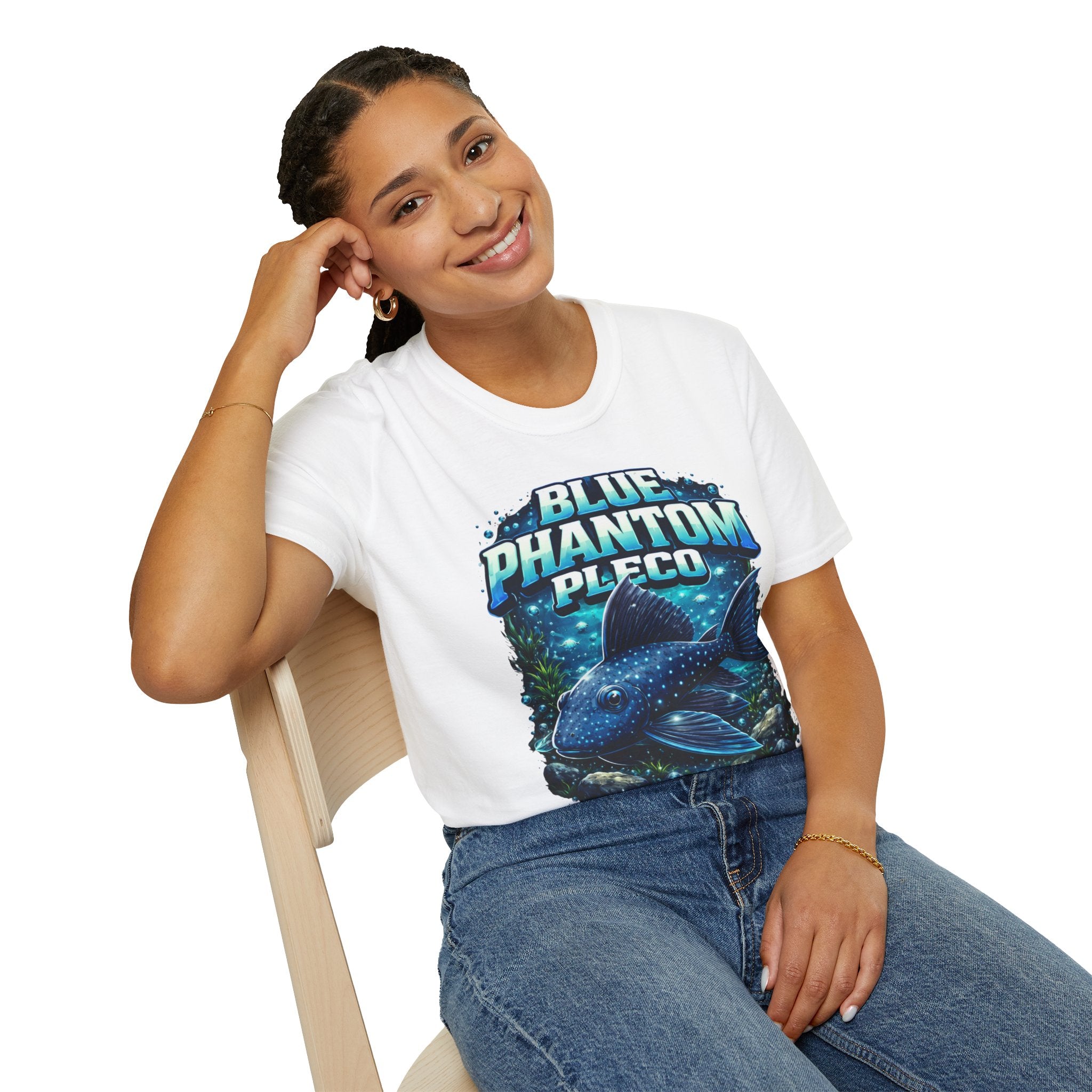 Blue Phantom Pleco T-Shirt — Graphic Aquarium Fish Tee