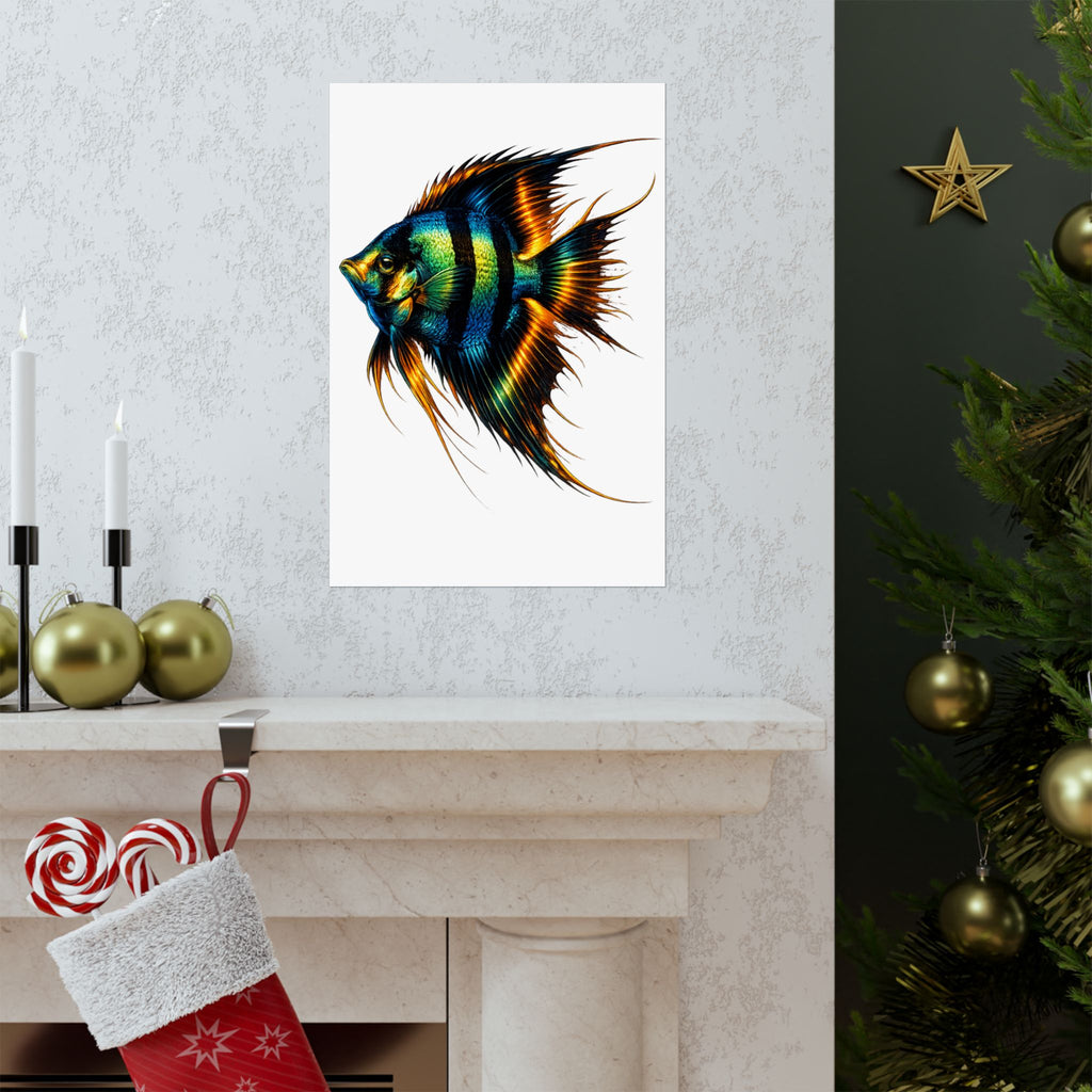 Tropical Angelfish Matte Poster — Vibrant Aquatic Wall Art