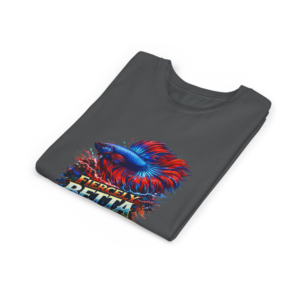 Fiercely Betta Youth Tee - Colorful Betta Fish Graphic Shirt