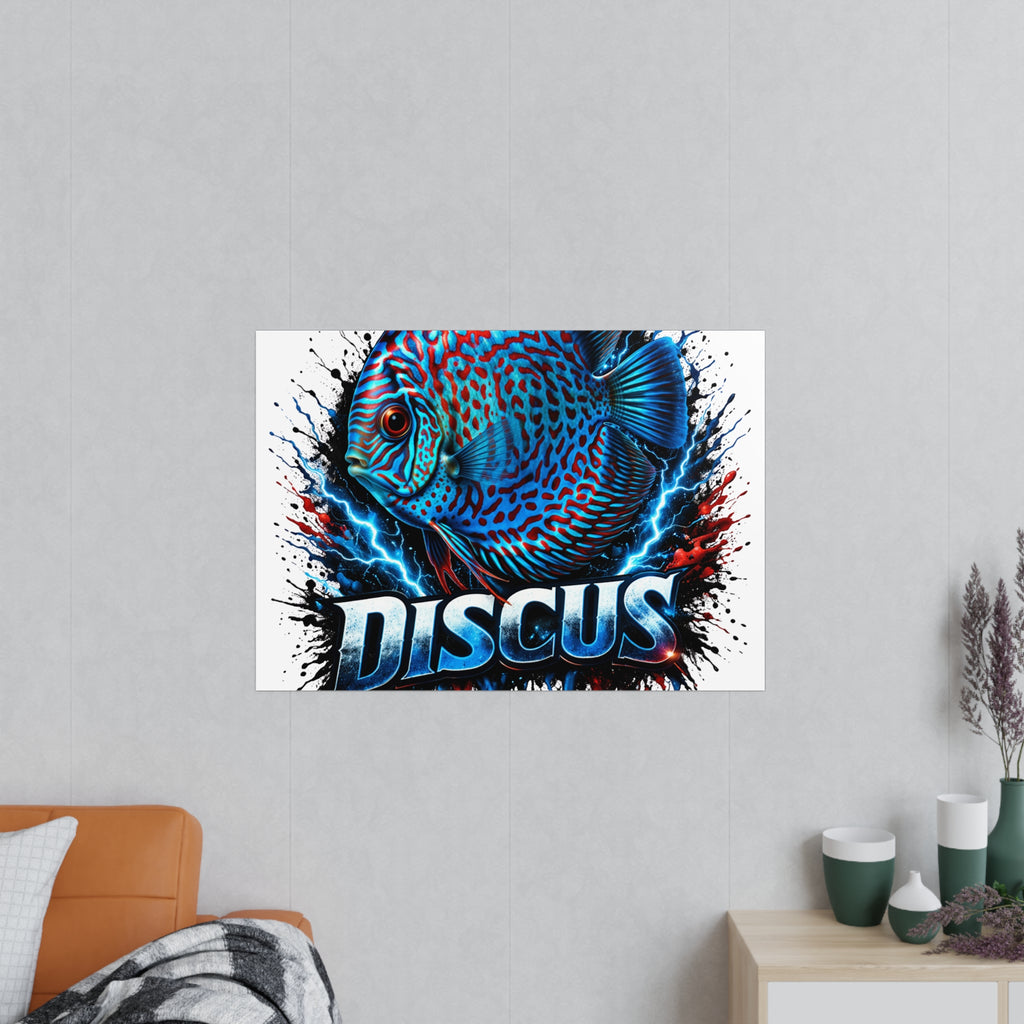 Discus Fish Photopaper Poster – Vibrant Aquarium Wall Art