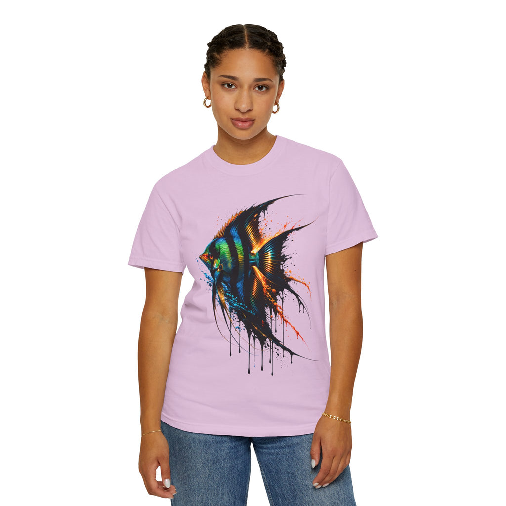Vibrant Drip Angelfish Graphic Tee