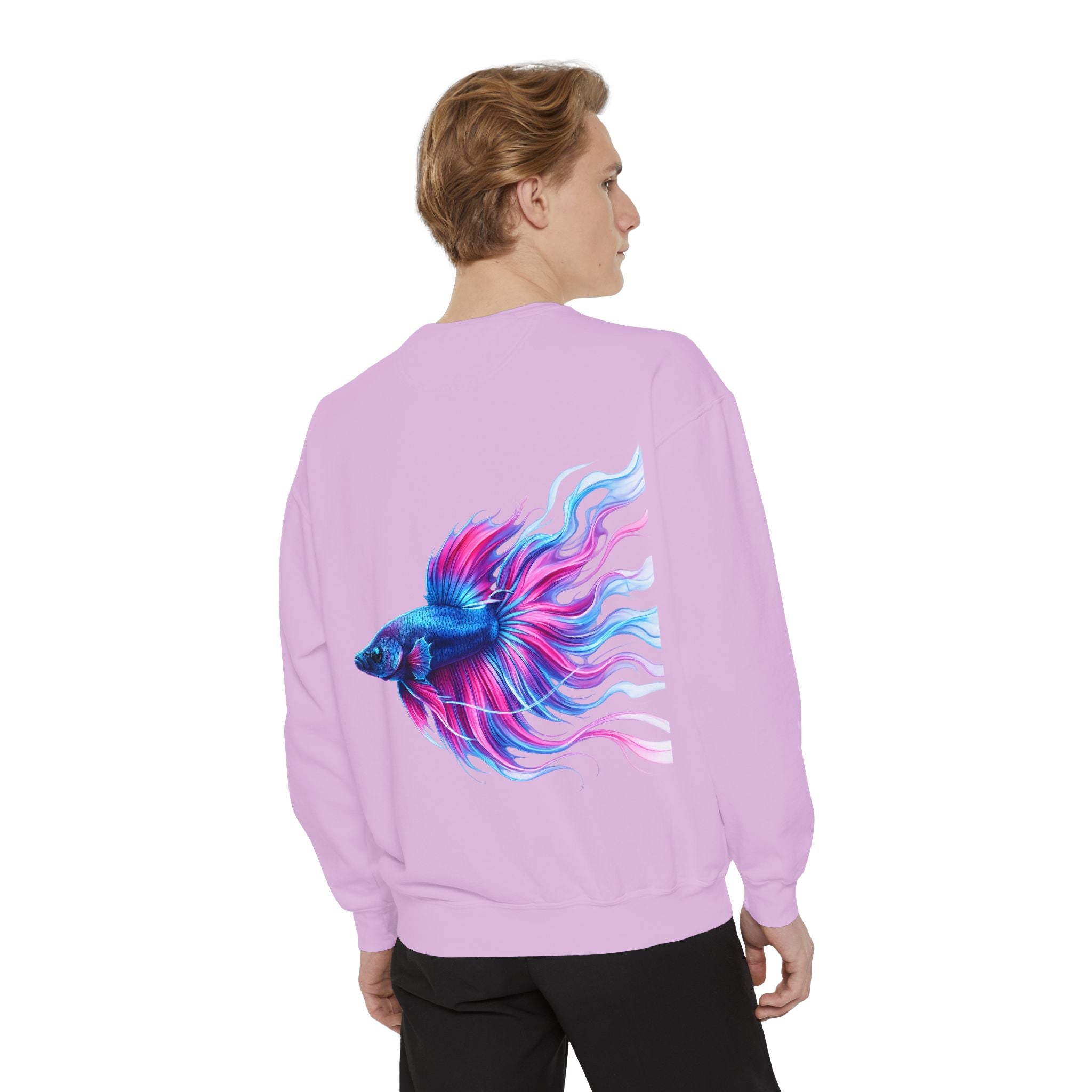 Betta Bliss Sweatshirt — Colorful Betta Fish Graphic Crewneck