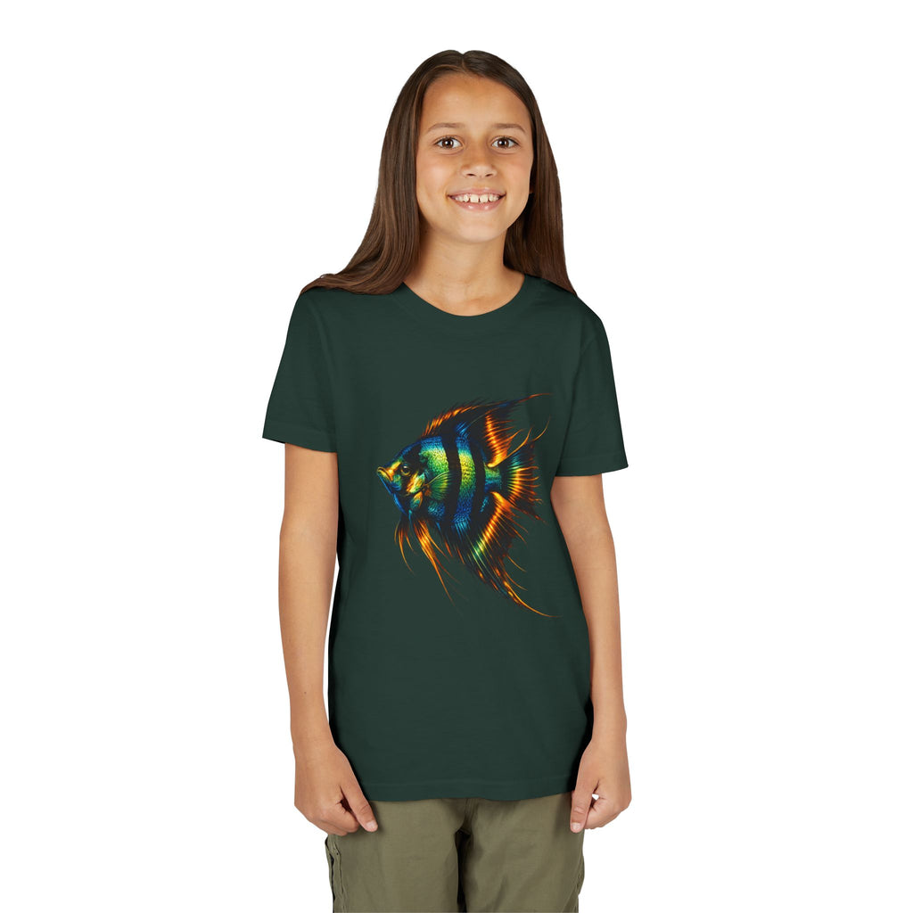 Angelfish Youth Tee – Colorful Aquarium Fish Graphic Shirt for Kids