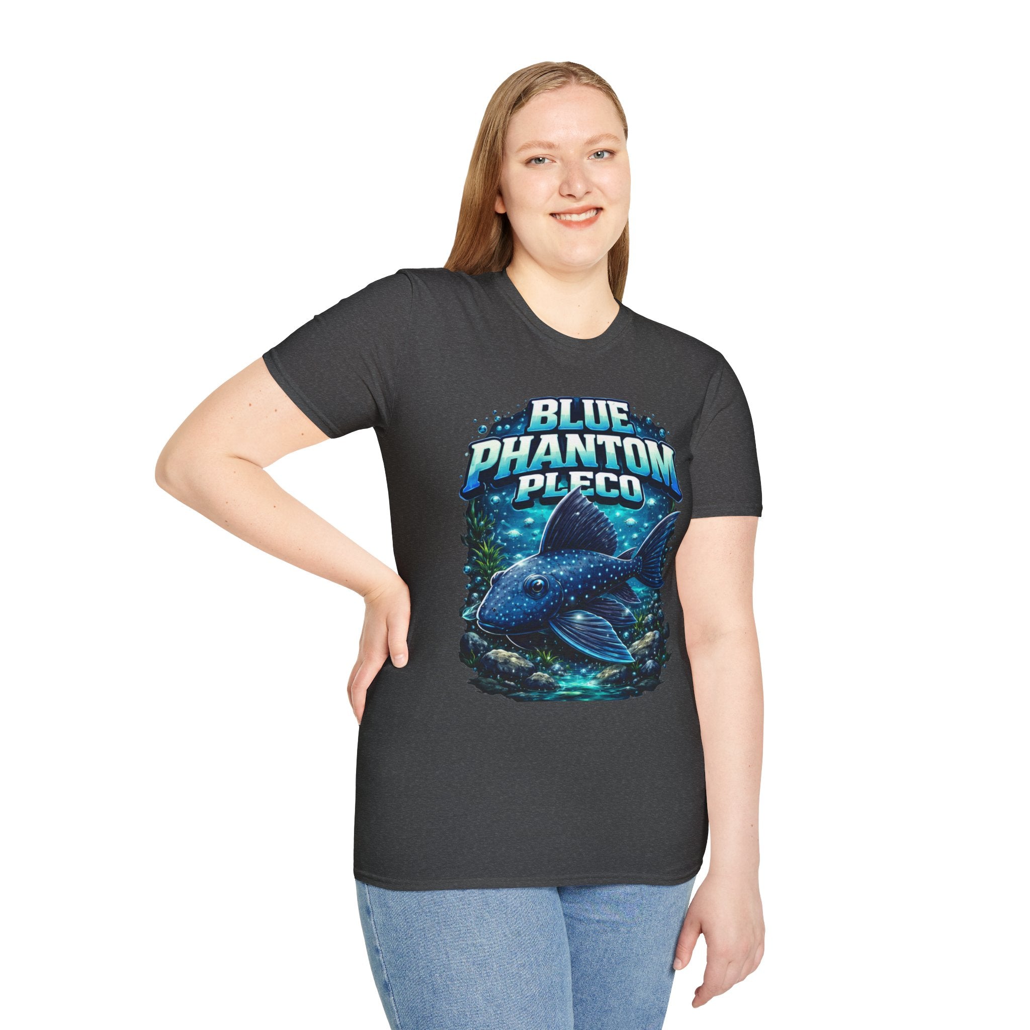 Blue Phantom Pleco T-Shirt — Graphic Aquarium Fish Tee