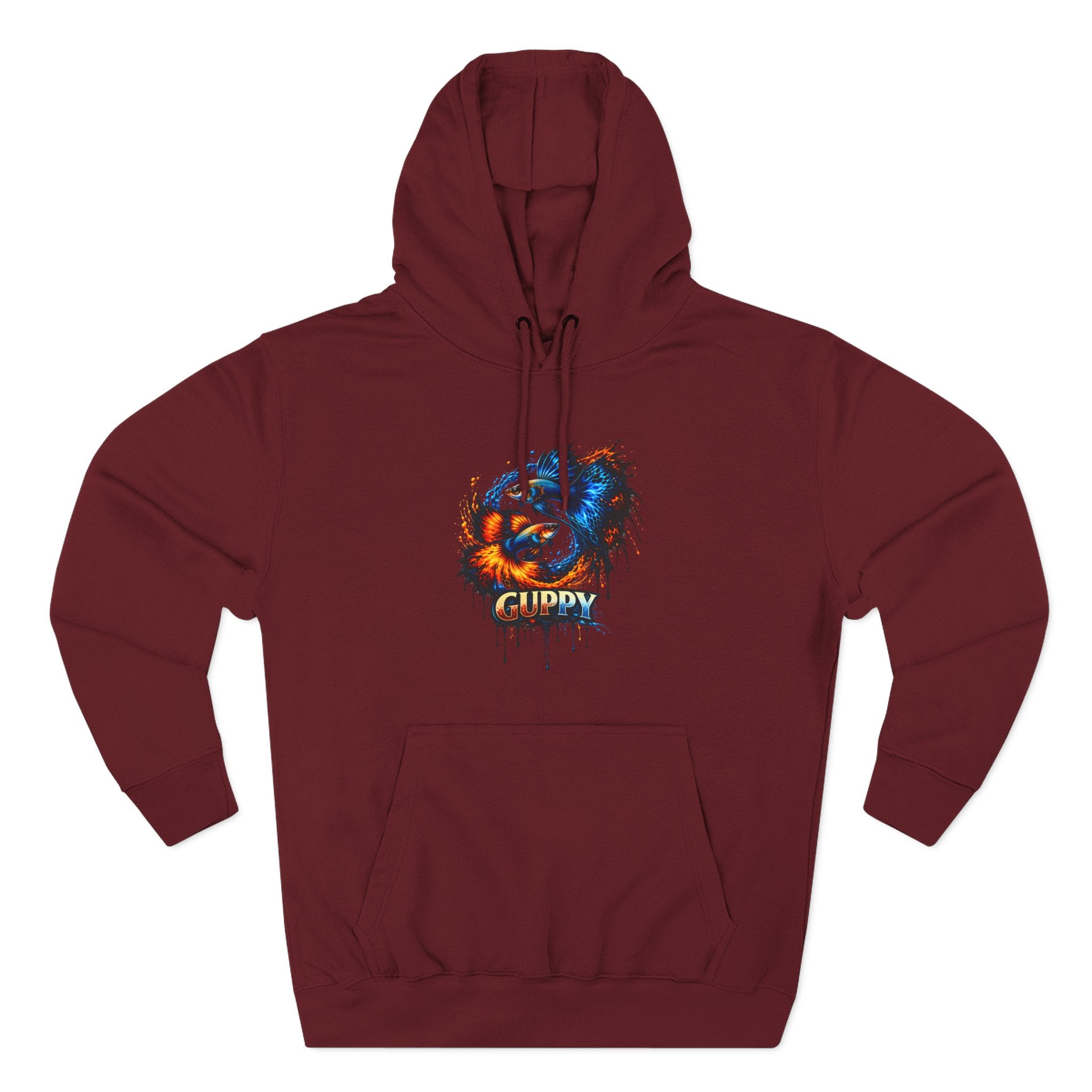 Fire & Ice Guppy – Premium Three-Panel Fleece Hoodie