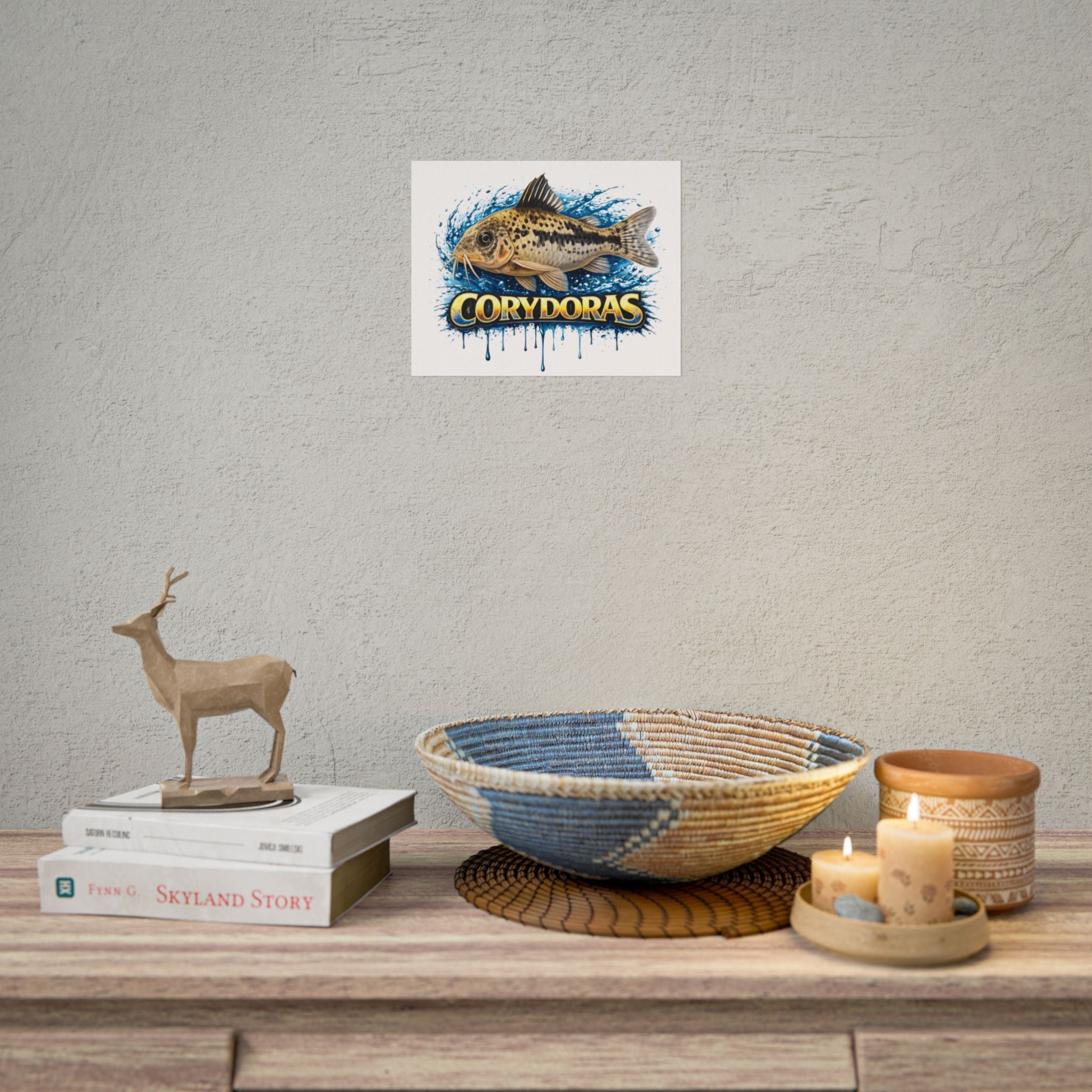 Corydoras Aquarium Fish Poster — Rolled Decorative Wall Art for Fishkeepers