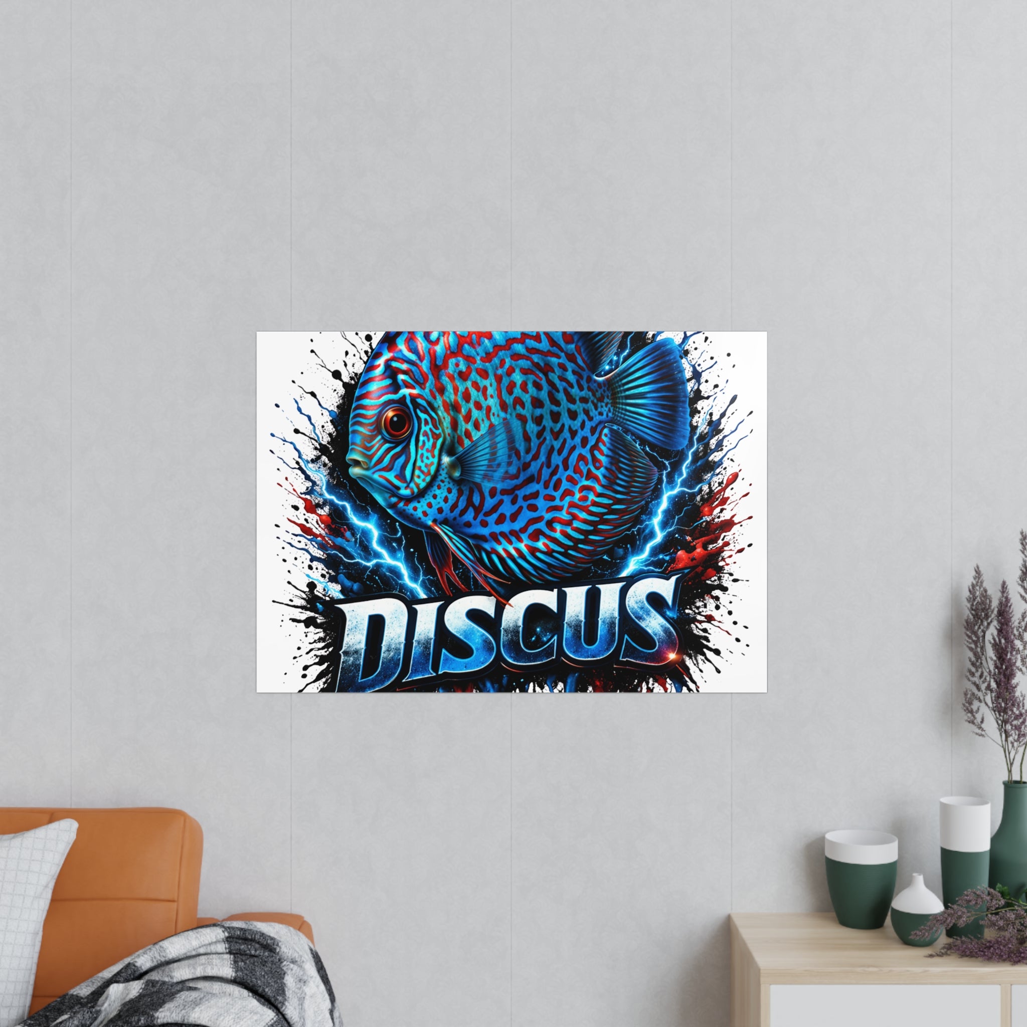Discus Fish Photopaper Poster – Vibrant Aquarium Wall Art