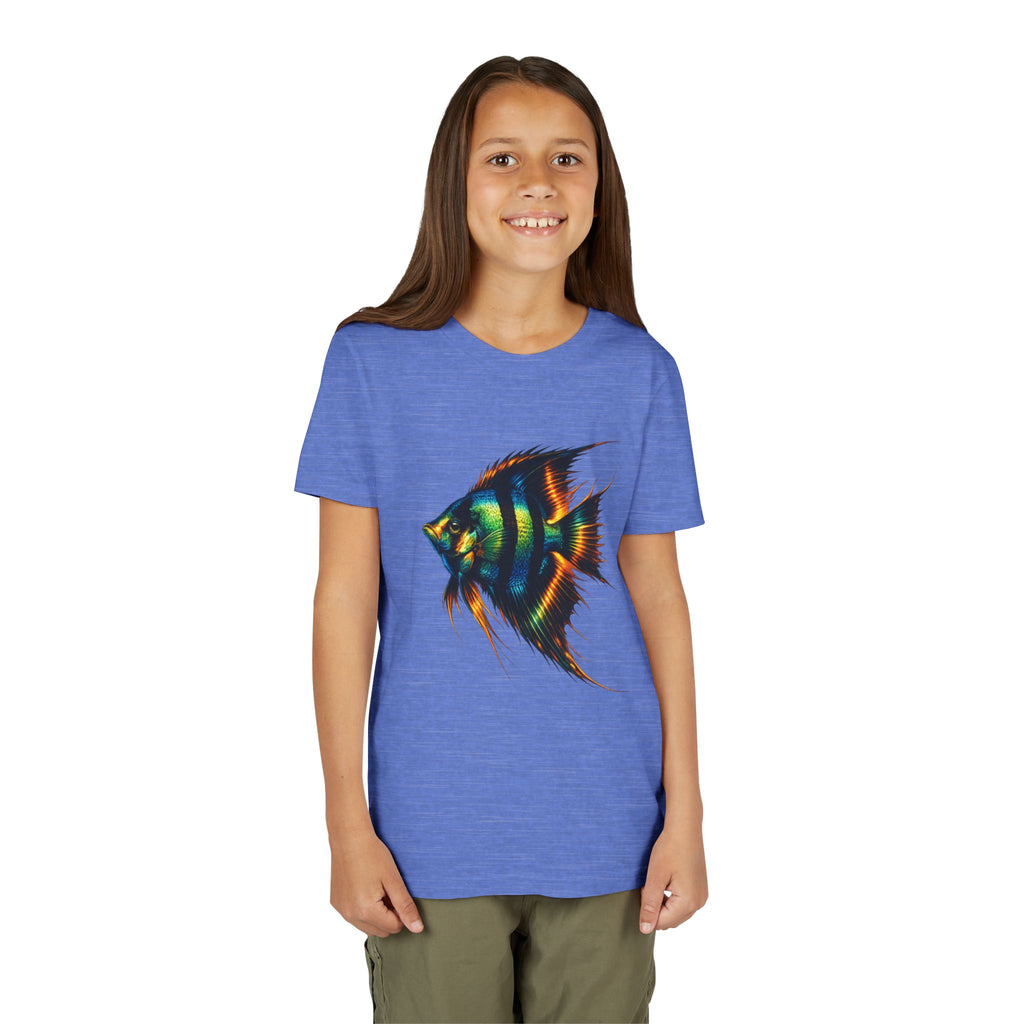 Angelfish Youth Tee – Colorful Aquarium Fish Graphic Shirt for Kids