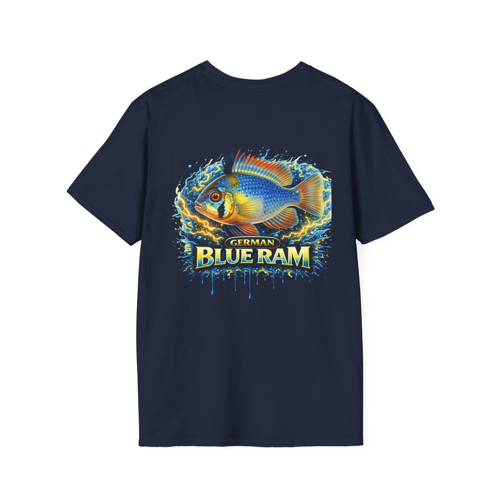 German Blue Ram Fish T-Shirt — Colorful Aquarium Cichlid Tee