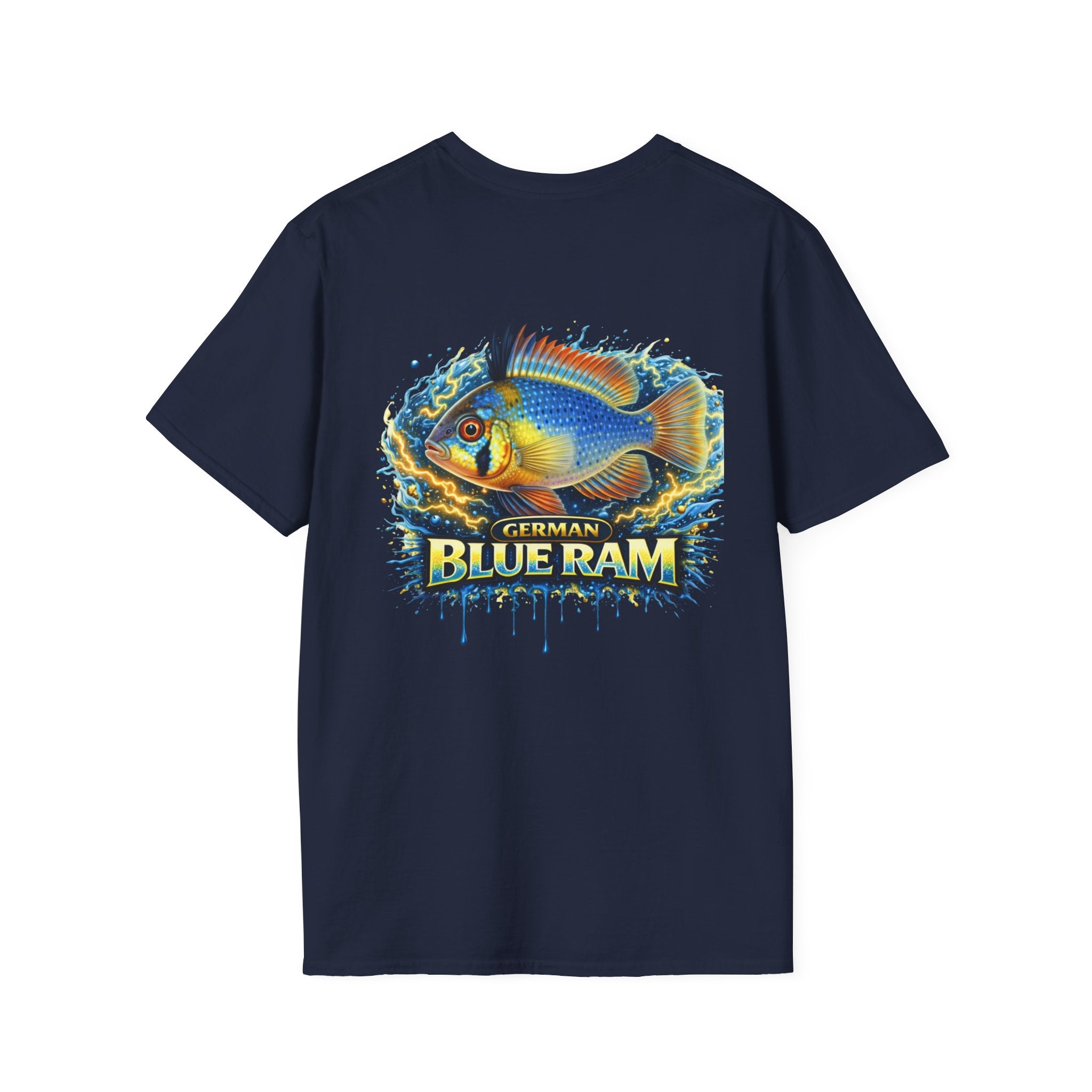 German Blue Ram Fish T-Shirt — Colorful Aquarium Cichlid Tee