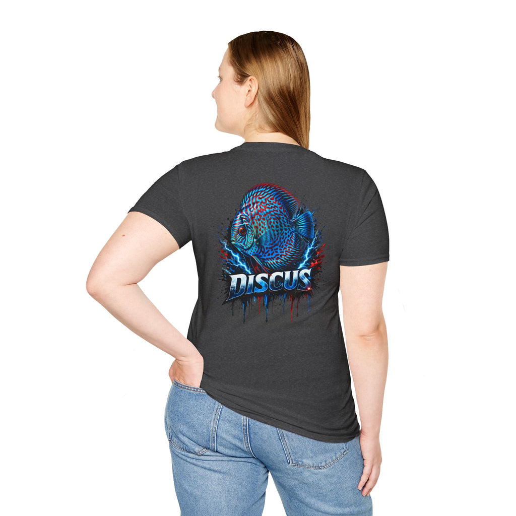 Electric Discus Fish T-Shirt - King of the Aquarium Lightning Art