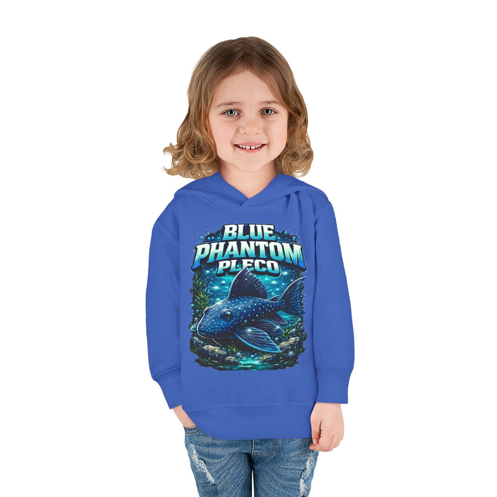 Toddler Hoodie — 'Blue Phantom Pleco' Cute Aquarium Fish Pullover