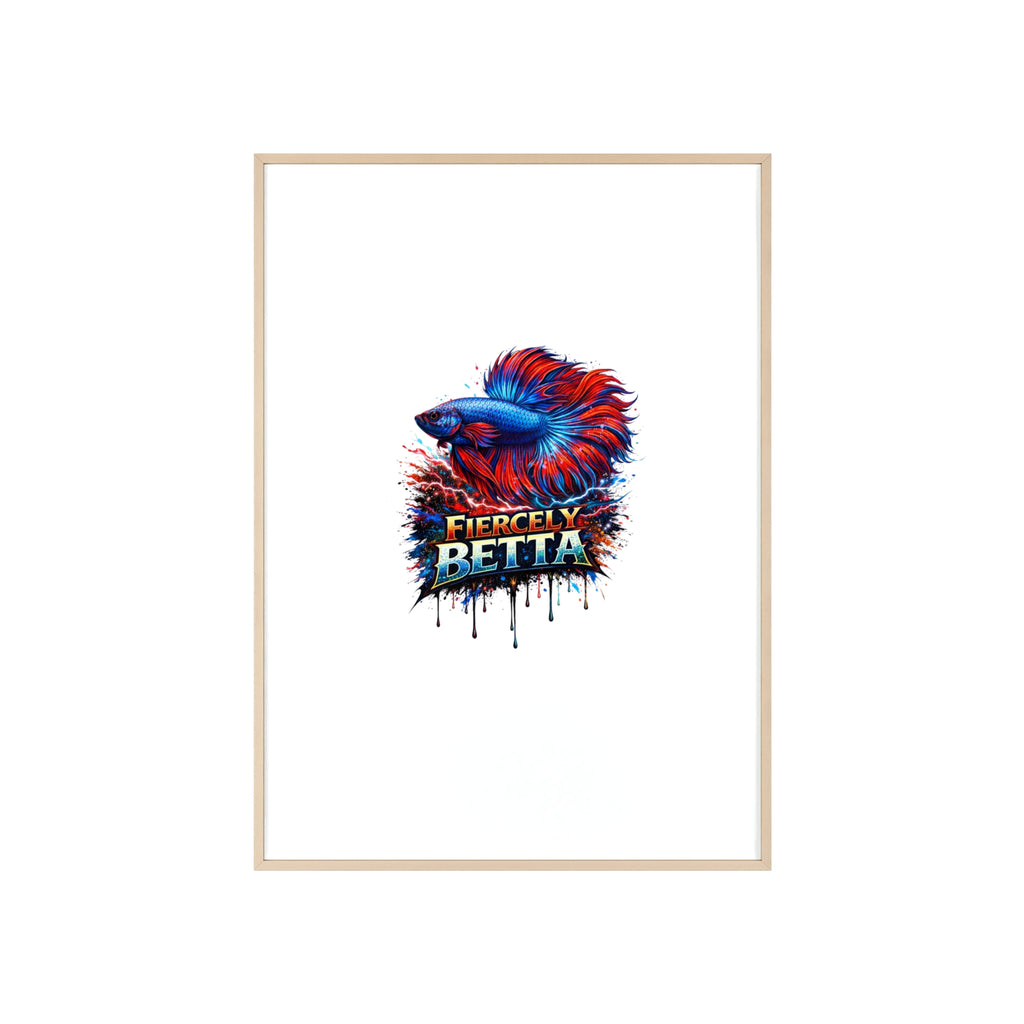 Fiercely Betta Framed Poster — Colorful Betta Fish Wall Art