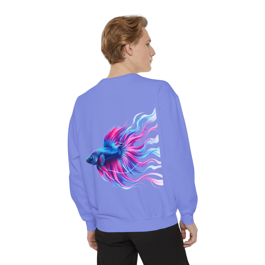 Betta Bliss Sweatshirt — Colorful Betta Fish Graphic Crewneck