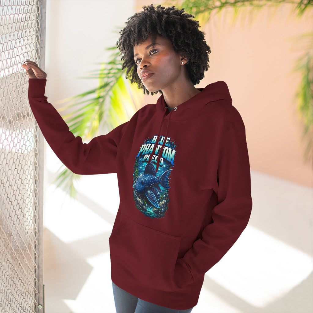 Blue Phantom Pleco L128 Hoodies | Premium Fish Keeper Streetwear | Inverness Ink