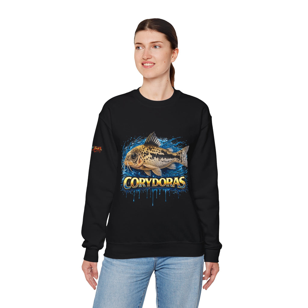 Peppered Corydoras Fish Crewneck Sweatshirt – Aquatic Aquarium Lover Tee