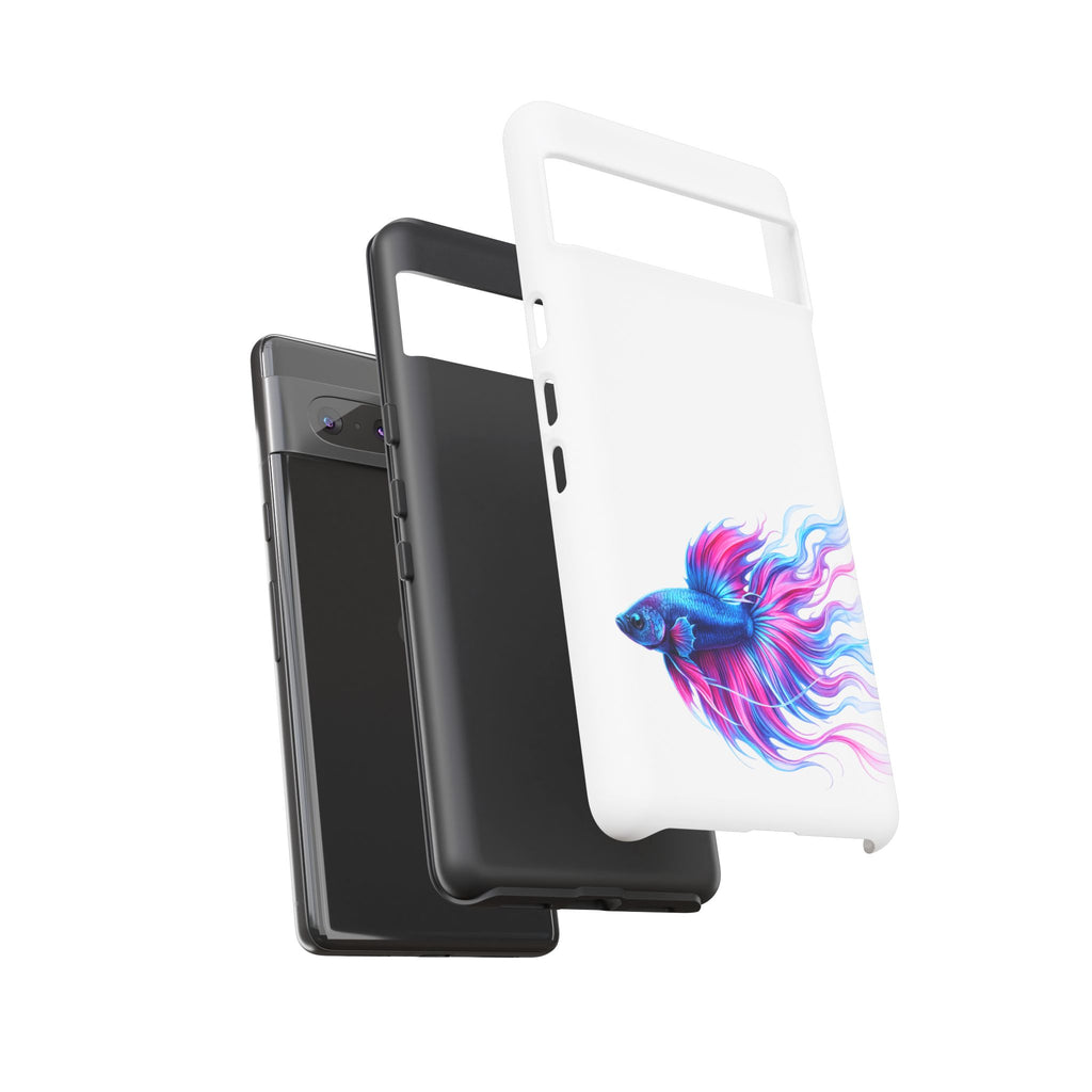 Betta Fish Tough Phone Case — Colorful Watercolor Fish Protective Cover