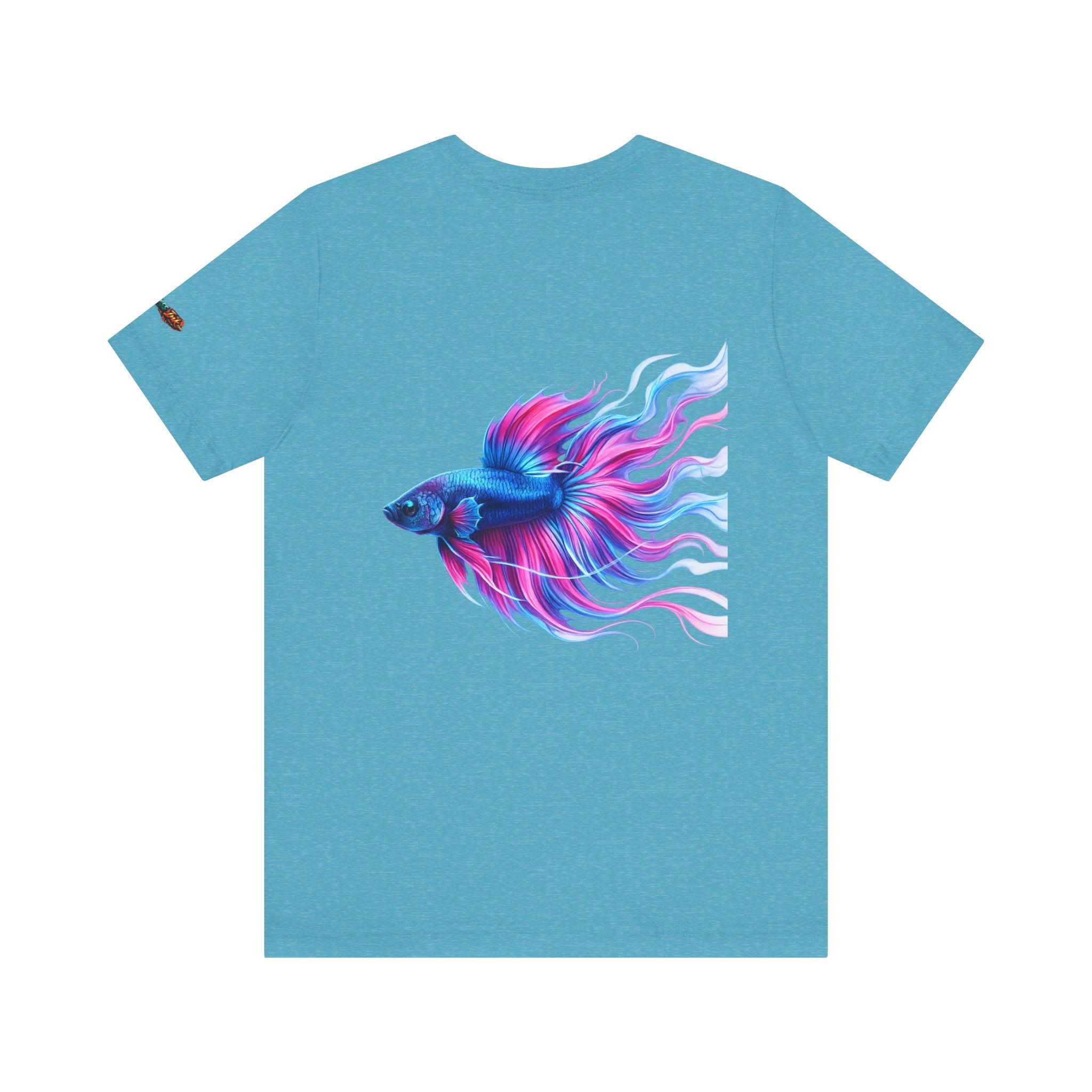 Betta Fish Graphic Tee — Vibrant Blue & Pink Aquatic Art T‑Shirt