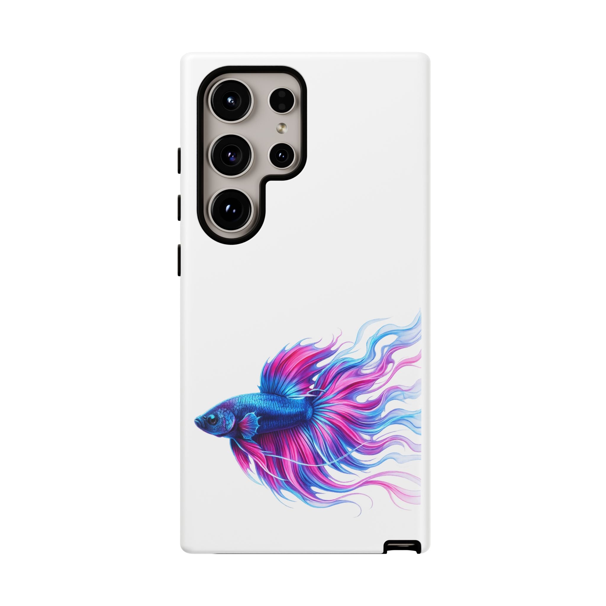 Betta Fish Tough Phone Case — Colorful Watercolor Fish Protective Cover