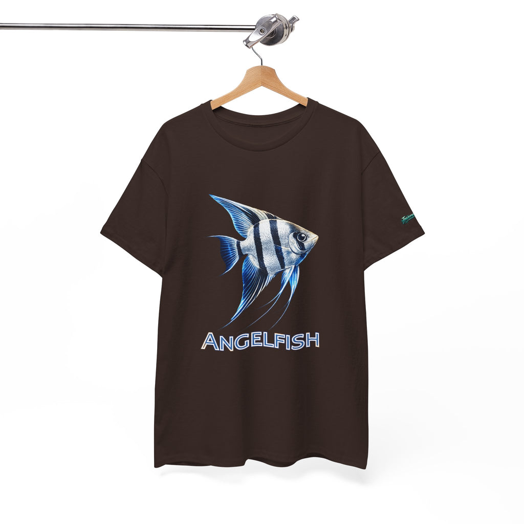 Angelfish Graphic Tee — Blue Tropical Fish Shirt