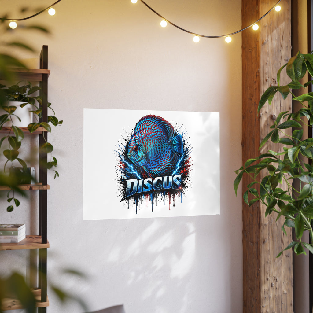 Discus Fish Art Poster — Vibrant Aquarium Wall Print