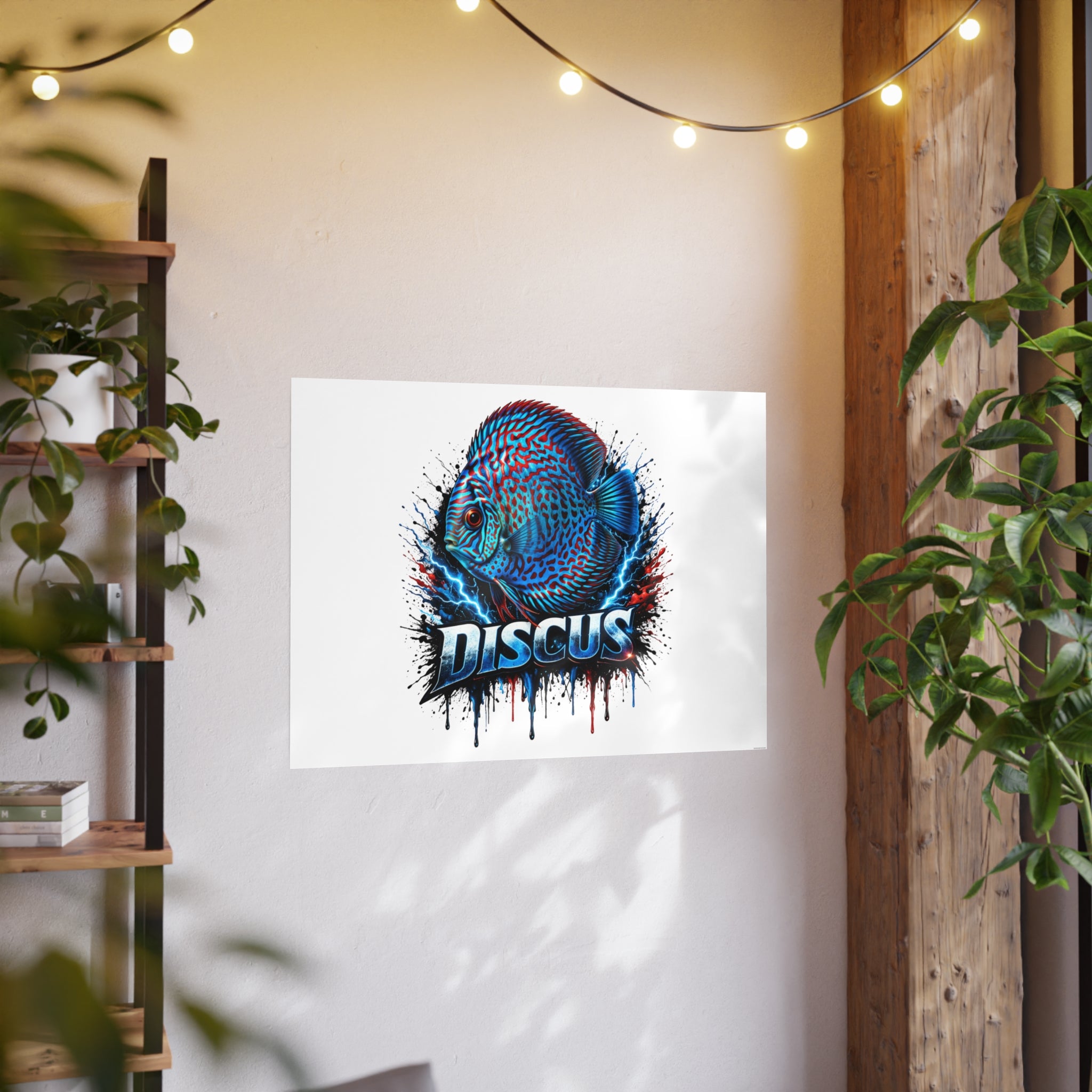 Discus Fish Art Poster — Vibrant Aquarium Wall Print