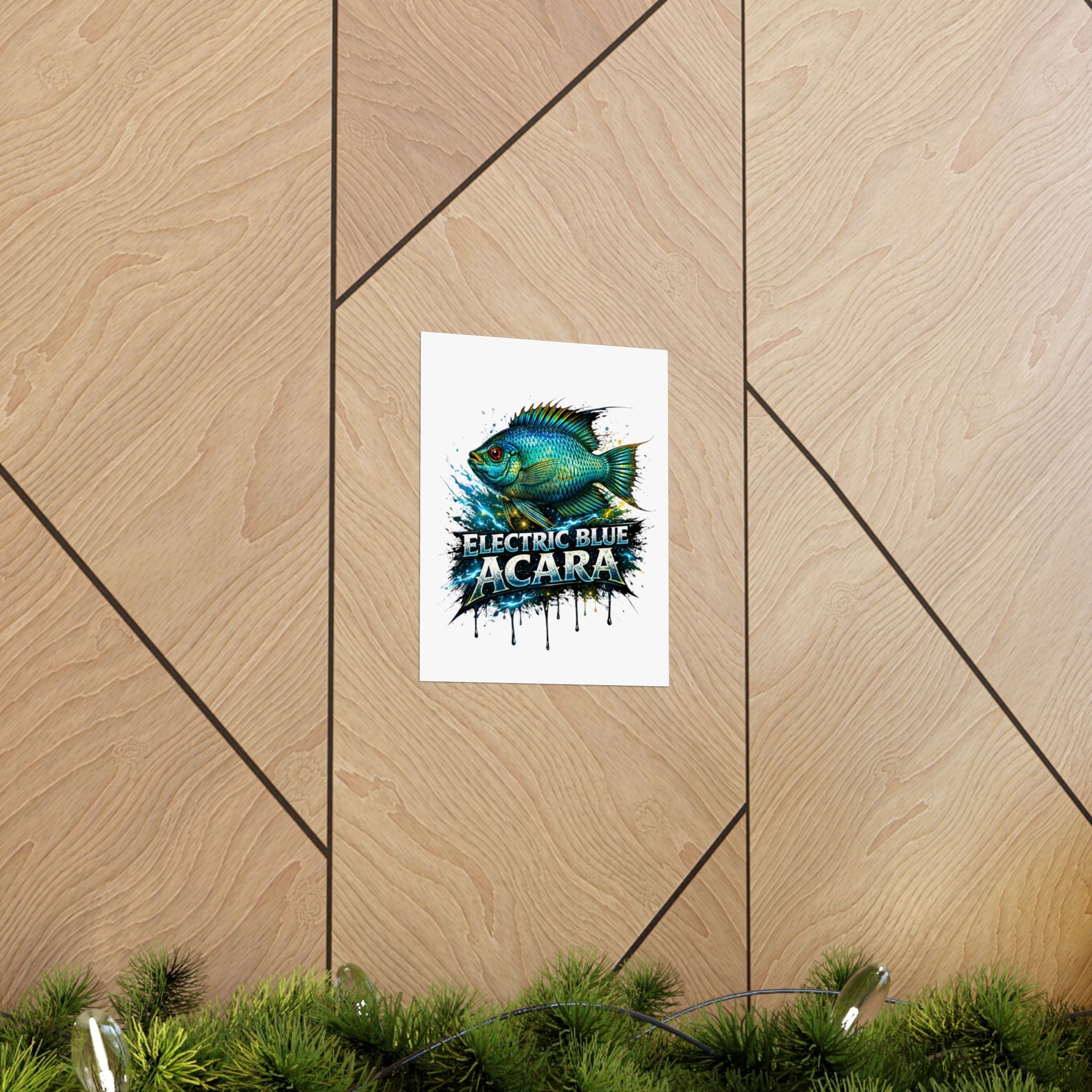 Electric Blue Acara – Matte Vertical Poster
