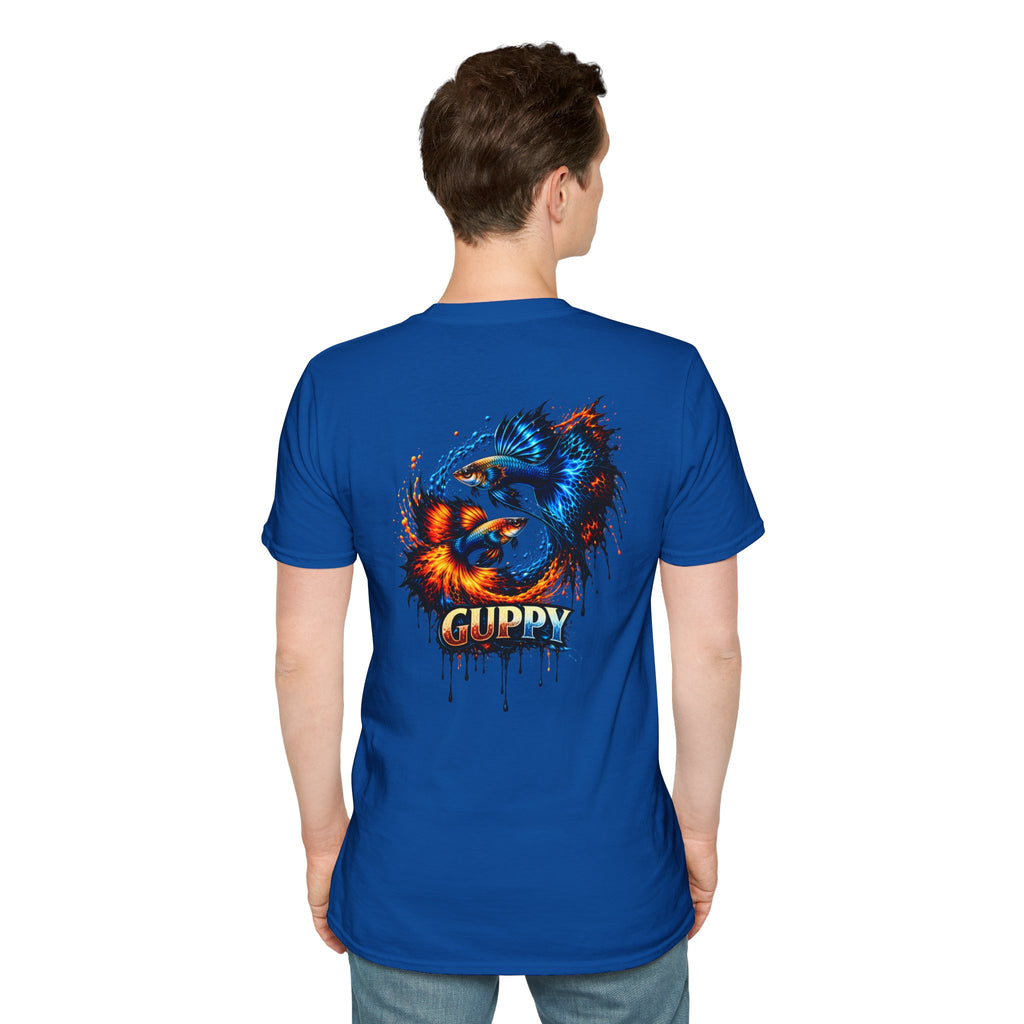 Guppy Fish T-Shirt — Vibrant Watercolor Drip Graphic Tee