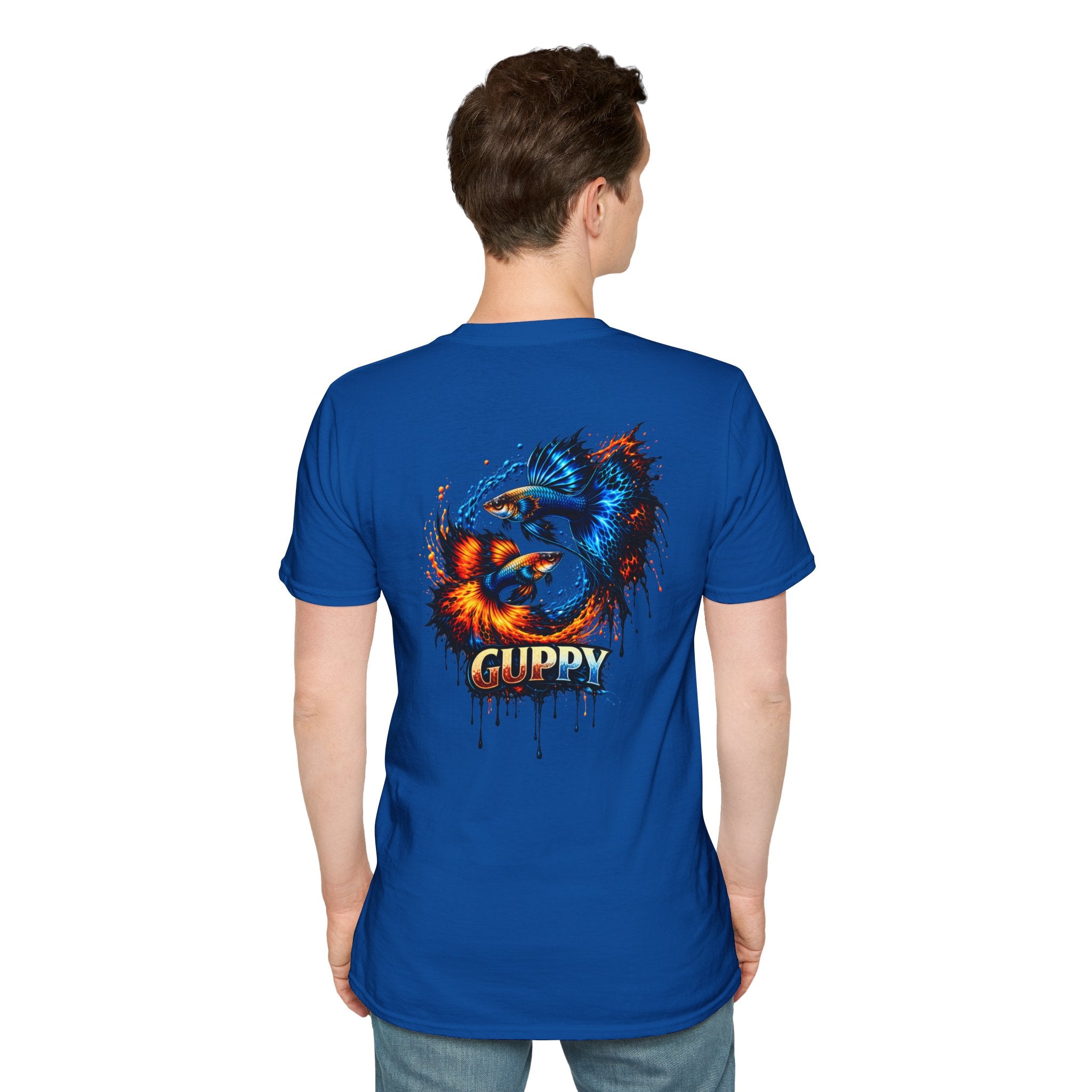 Guppy Fish T-Shirt — Vibrant Watercolor Drip Graphic Tee