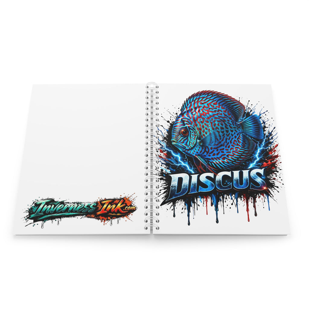 Discus Fish Spiral Notebook — Vibrant Aquarium Art Journal