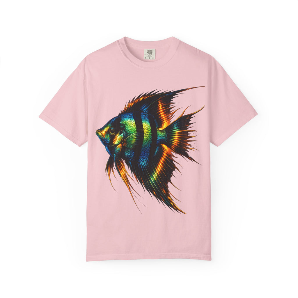 Angelfish Graphic T-Shirt — Vibrant Tropical Fish Illustration