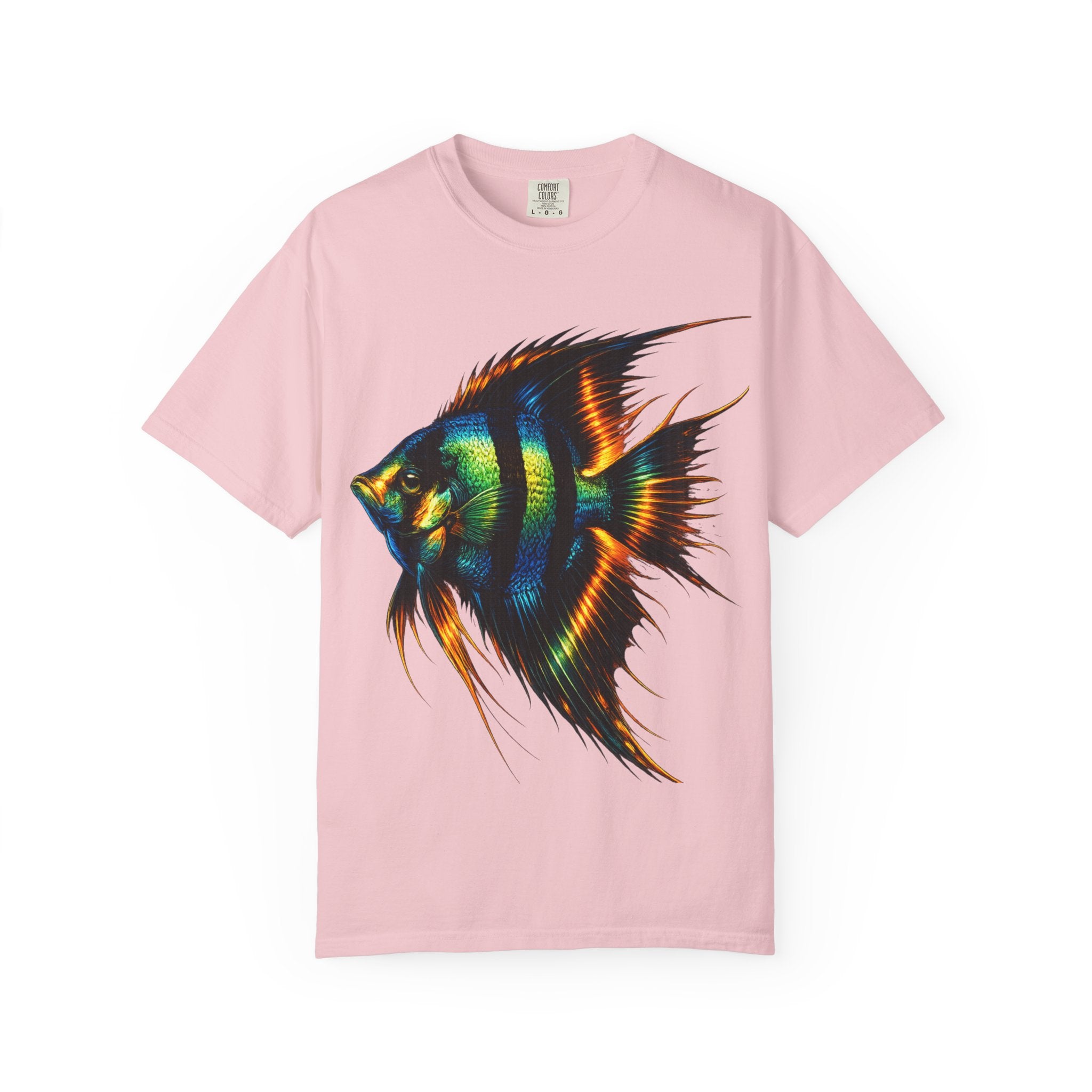 Angelfish Graphic T-Shirt — Vibrant Tropical Fish Illustration