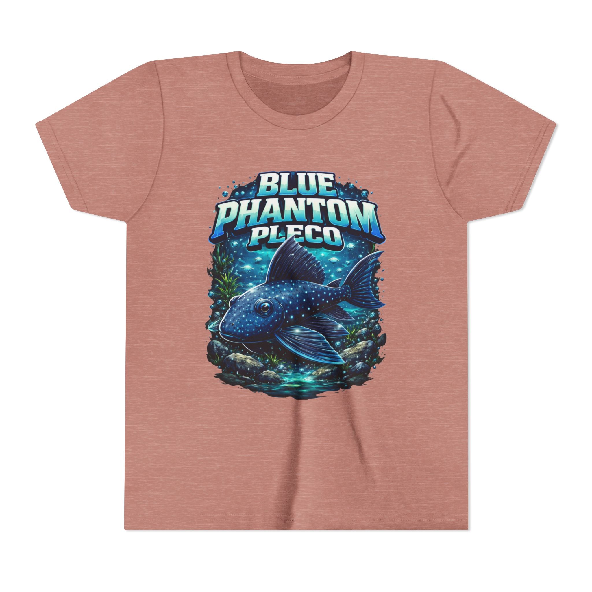 Blue Phantom Pleco Youth Tee – Kids Fish Aquarium T-Shirt
