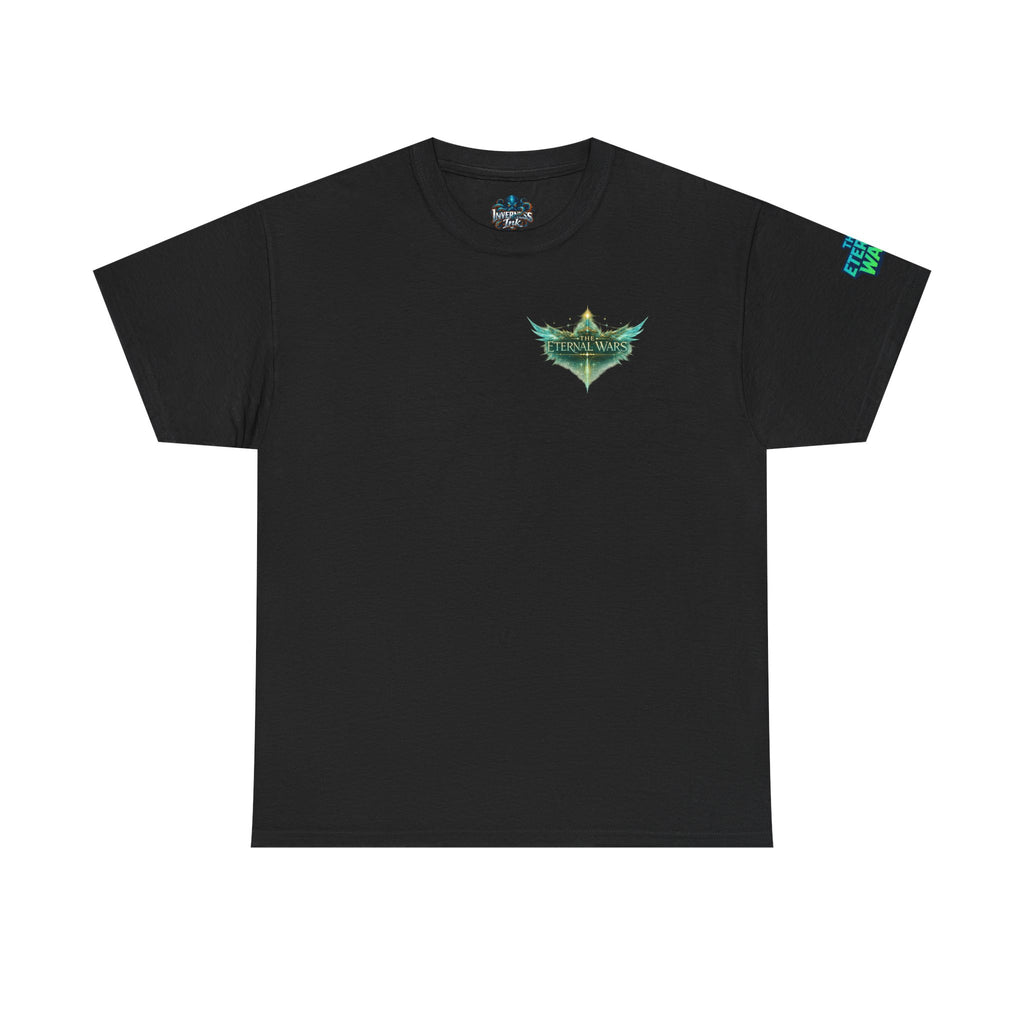 T-Shirt — Nature Warrior Graphic Tee with Man and Dog Illustration