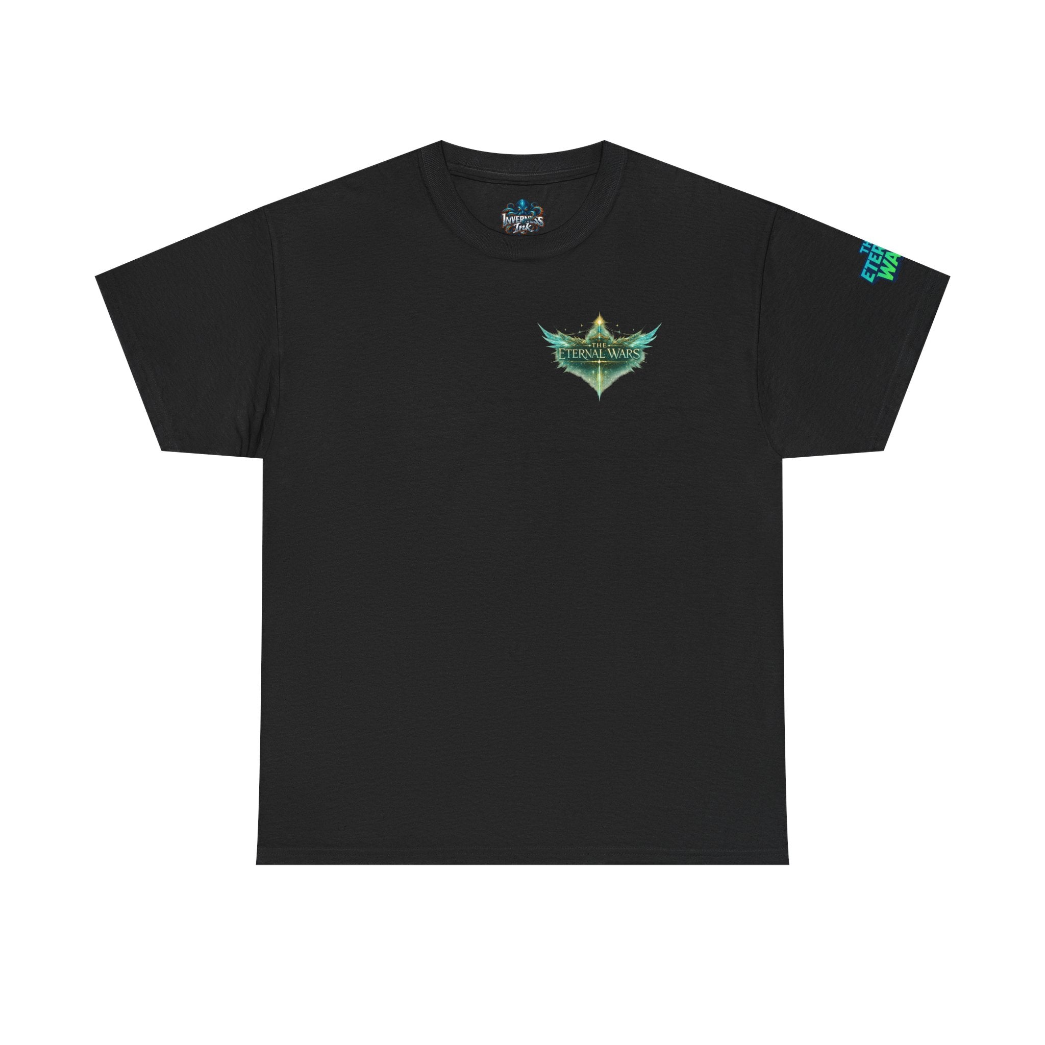 T-Shirt — Nature Warrior Graphic Tee with Man and Dog Illustration