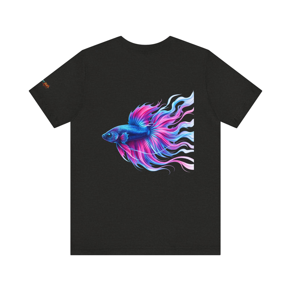 Betta Fish Graphic Tee — Vibrant Blue & Pink Aquatic Art T‑Shirt