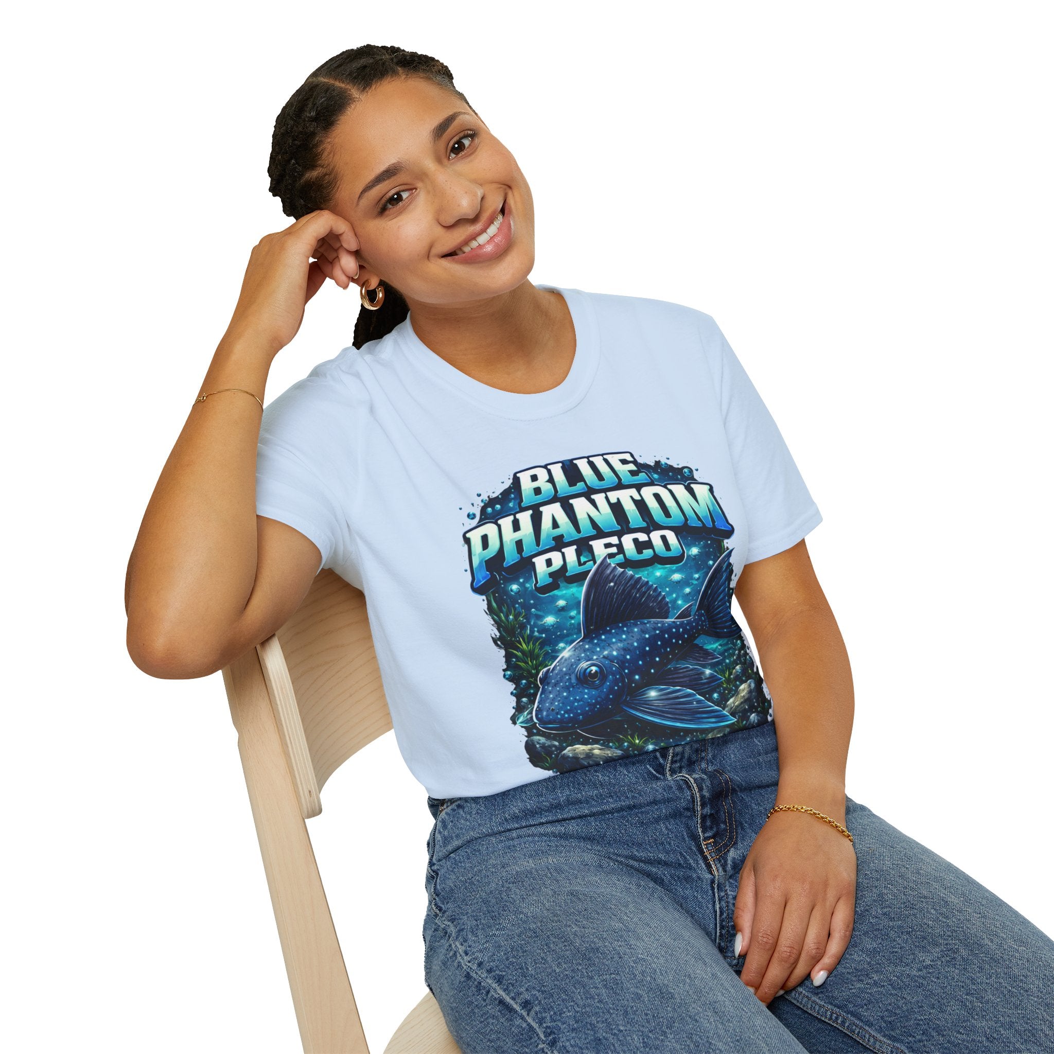 Blue Phantom Pleco T-Shirt — Graphic Aquarium Fish Tee