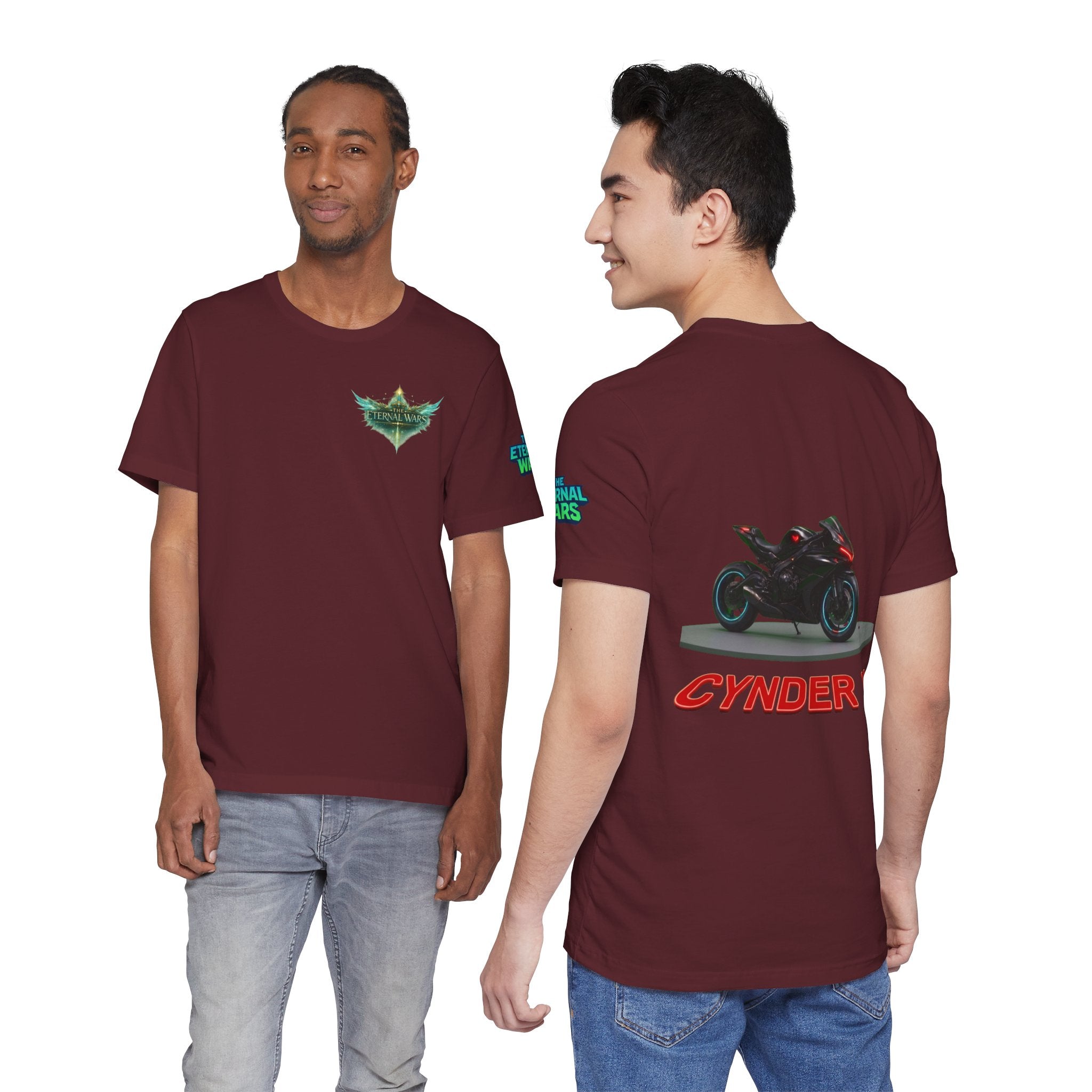 The Eternal Wars Motorcycle Tee — Cynder V Sportbike Graphic Shirt