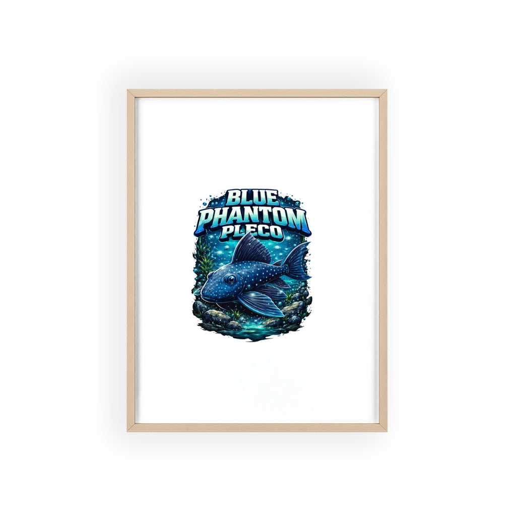 Blue Phantom Pleco Poster — Framed Aquarium Fish Wall Art