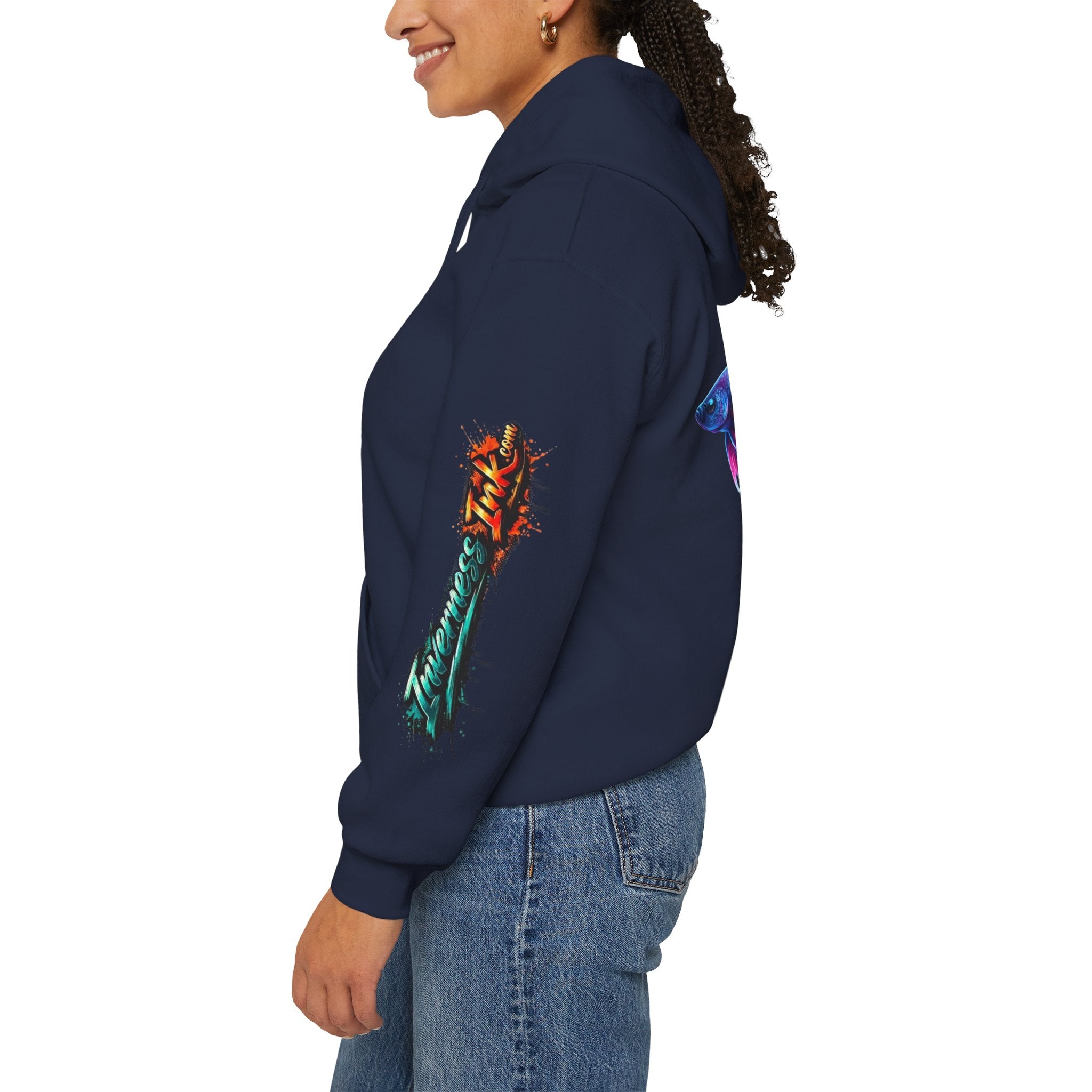 Electric Paint Betta — Artisan Series Hoodie — Inverness Ink Graphic Pullover
