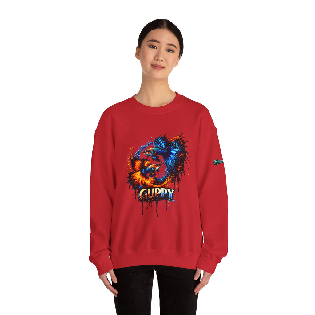 Fire & Ice Guppy – Premium "Neon Flare" Crewneck Sweatshirt