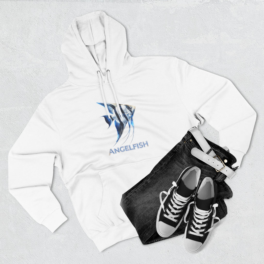 Angelfish Graphic Hoodie — Blue Aquarium Fish Pullover