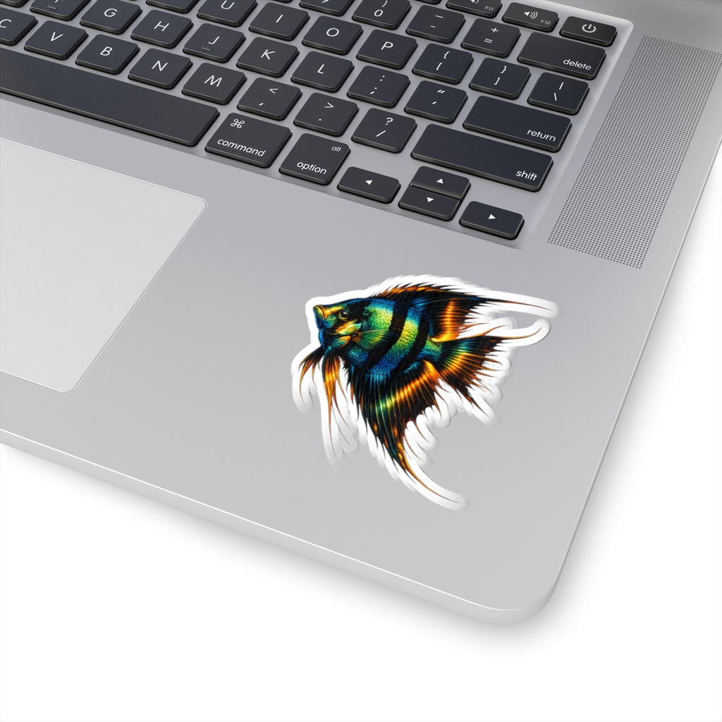Angelfish Kiss-Cut Sticker — Colorful Tropical Aquarium Fish Decal