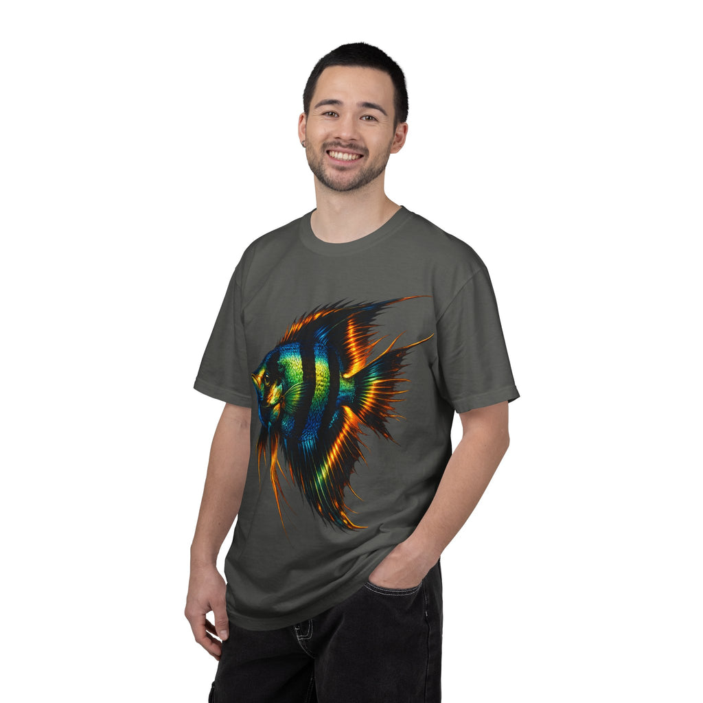 Angelfish Graphic T-Shirt — Vibrant Tropical Fish Illustration