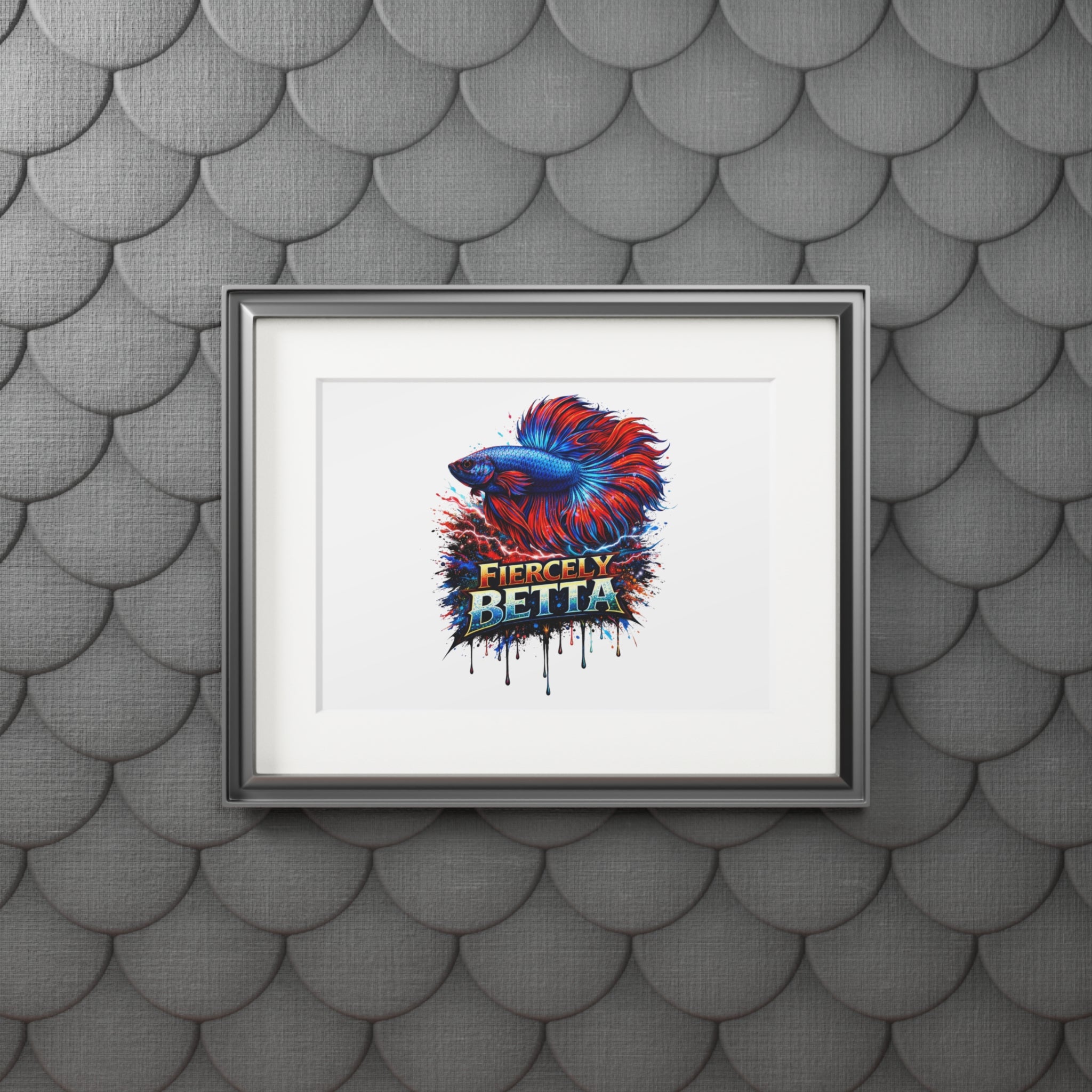 Fiercely Betta – Premium "Neon Flare" Mounted Fine Art Print
