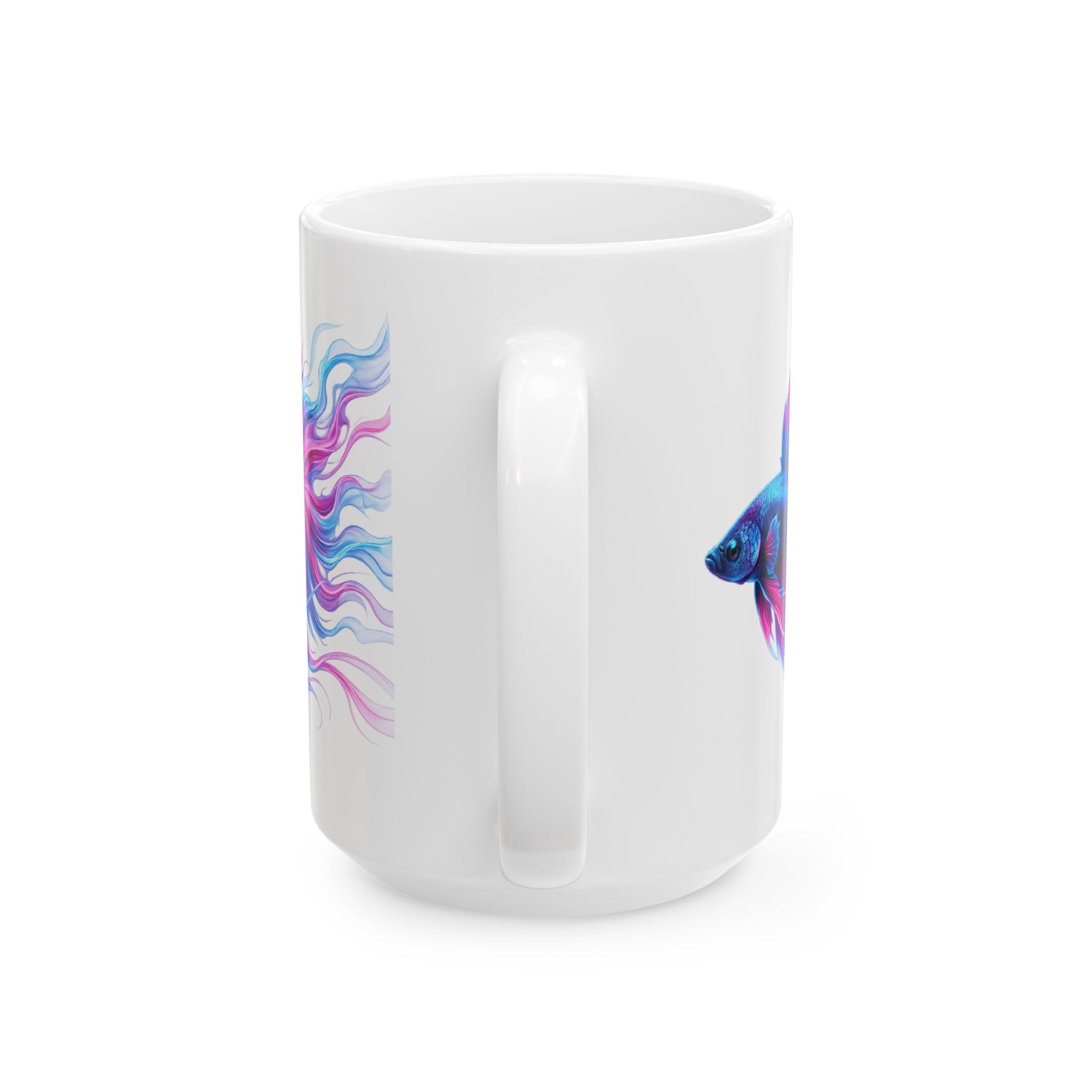 Colorful Betta Fish Ceramic Mug — Vibrant Aquatic Art Coffee Cup (11oz, 15oz)