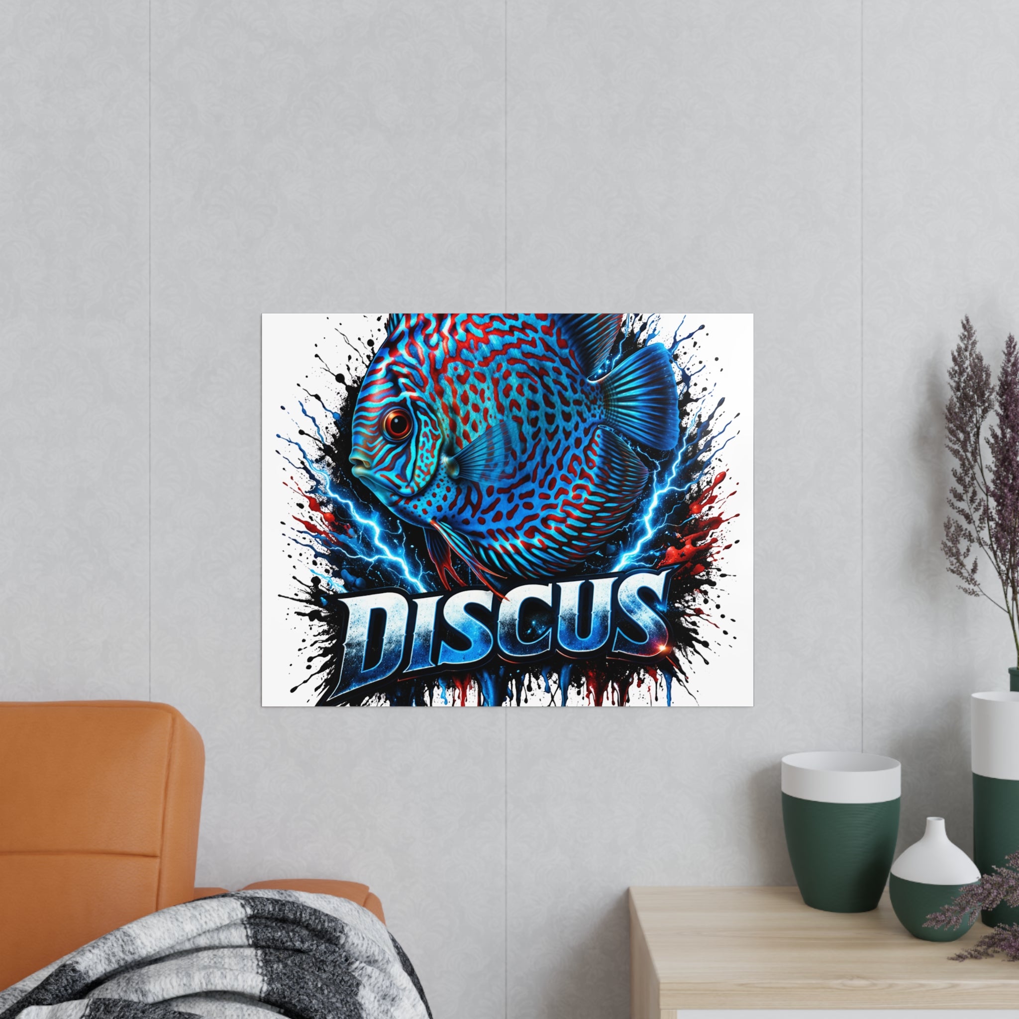 Discus Fish Photopaper Poster – Vibrant Aquarium Wall Art